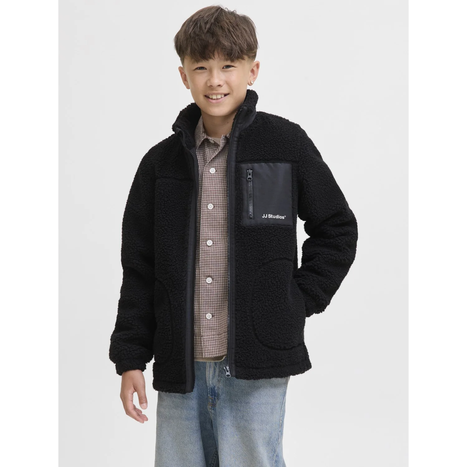 Jack & Jones Junior Black Jjesoho Teddy Jacket Sn Jnr - Image 3