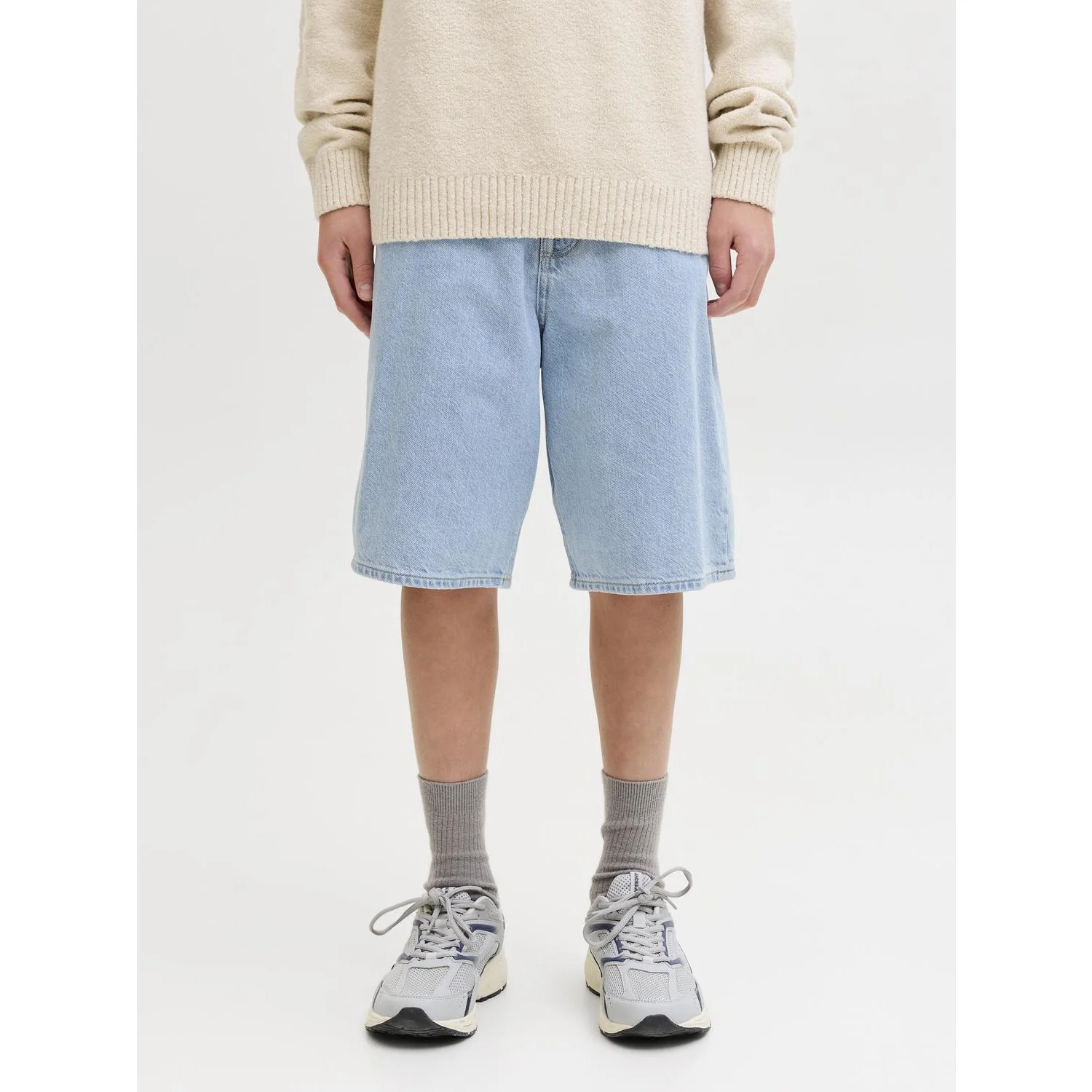 Jack & Jones Junior Blue Denim Jjialex Jjoriginal Shorts Sq 738 Sn Jnr - Image 3