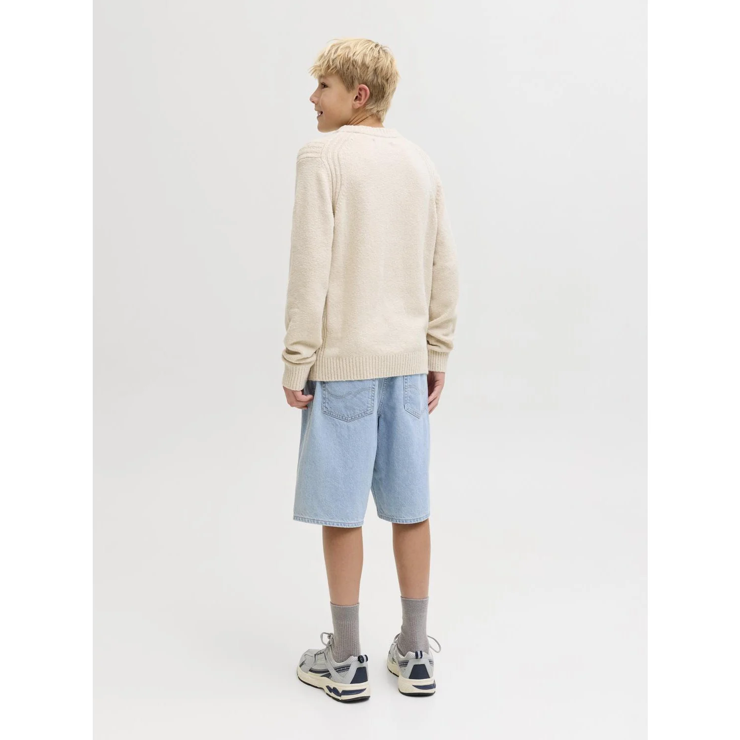Jack & Jones Junior Blue Denim Jjialex Jjoriginal Shorts Sq 738 Sn Jnr - Image 5