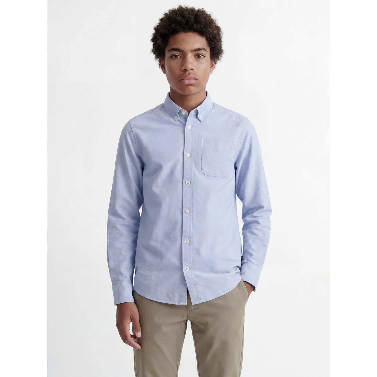 Jack & Jones Junior Cashmere Blue Jjeoxford Shirt L/S Noos Jnr - Image 7