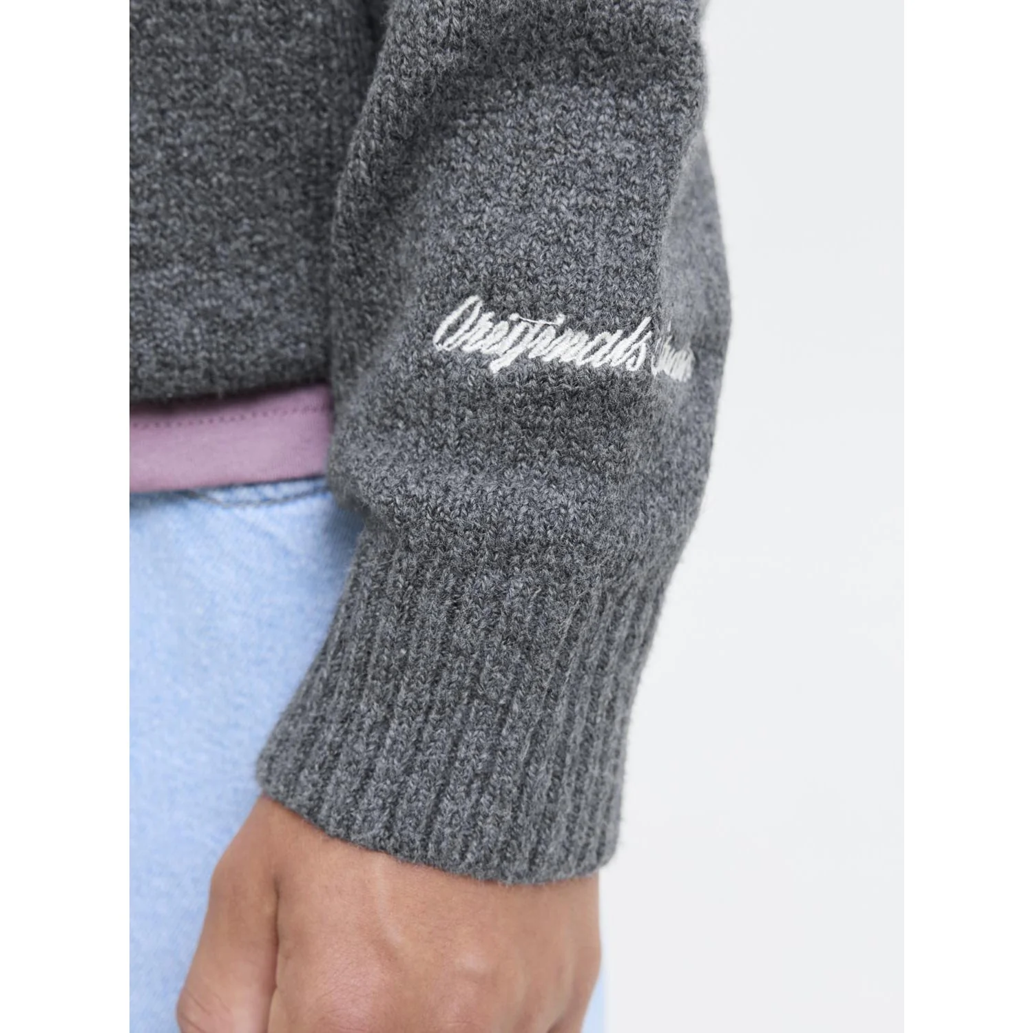 Jack & Jones Junior Dark Grey Melange Jornorrebro Knit Crew Neck Ln Jnr - Image 10