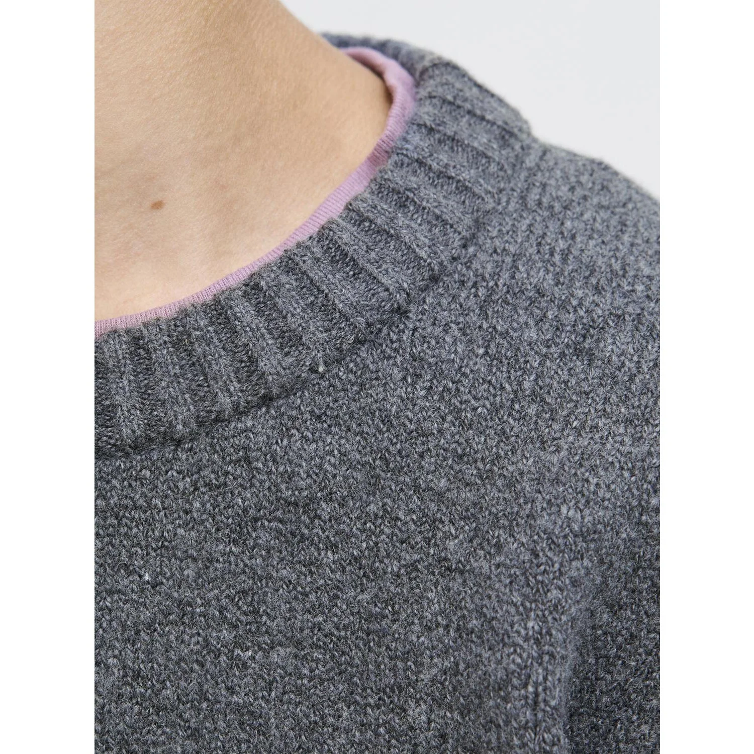 Jack & Jones Junior Dark Grey Melange Jornorrebro Knit Crew Neck Ln Jnr - Image 9