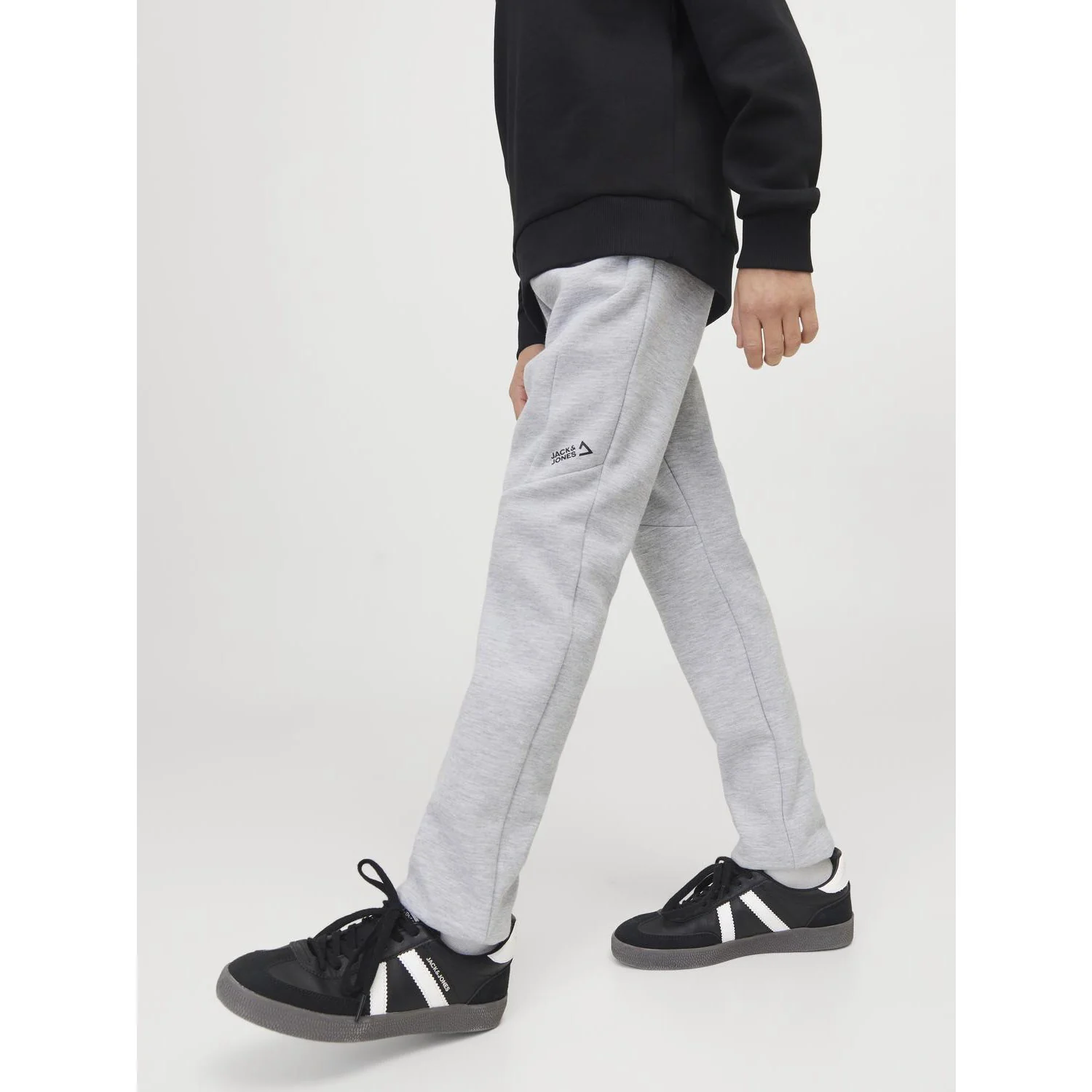 Jack & Jones Junior Light Grey Melange Jpstwill Jjfusion Sweat Pnts Nb Noos Jnr - Image 3