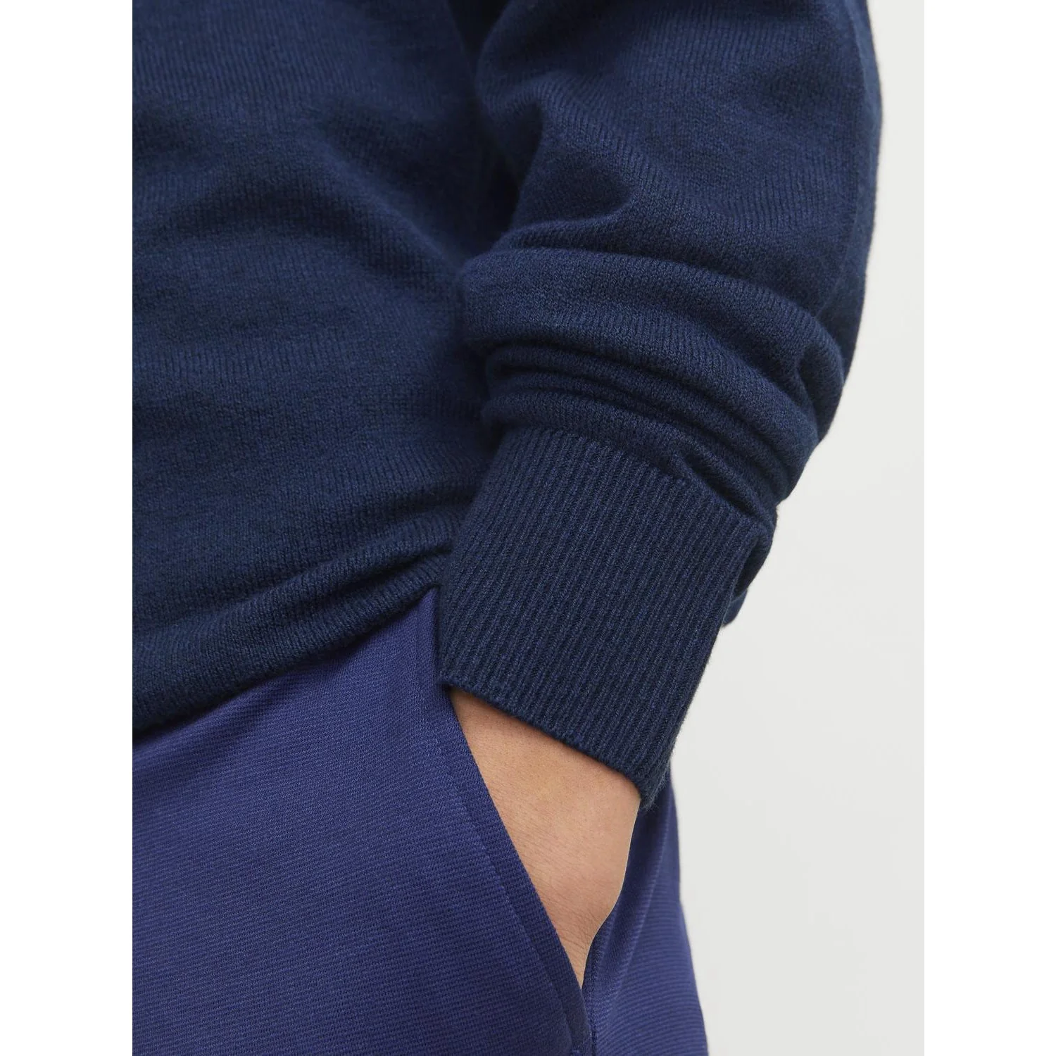 Jack & Jones Junior Navy Blazer Jjeemil Knit Half Zip Noos Jnr - Image 6