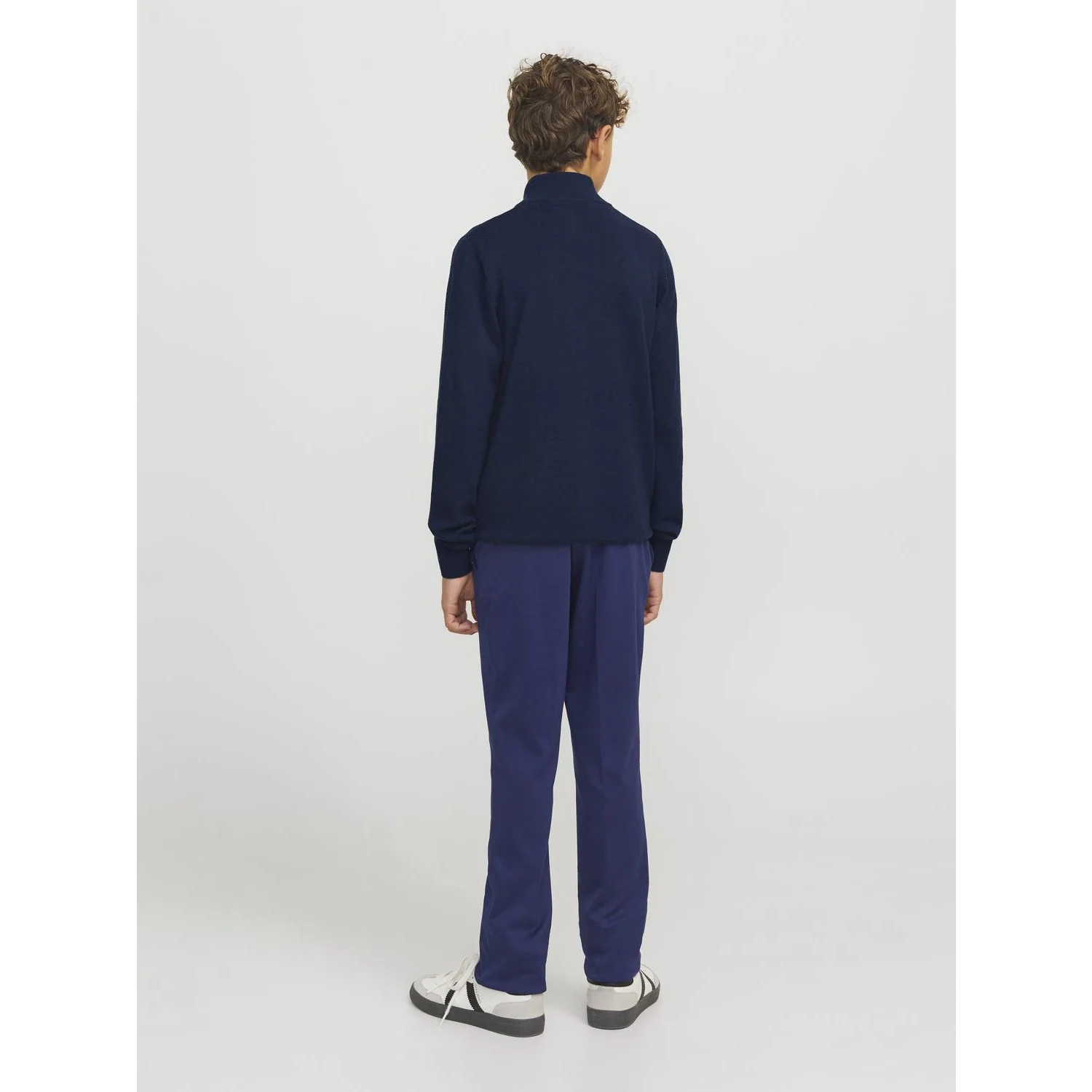 Jack & Jones Junior Navy Blazer Jjeemil Knit Half Zip Noos Jnr - Image 9