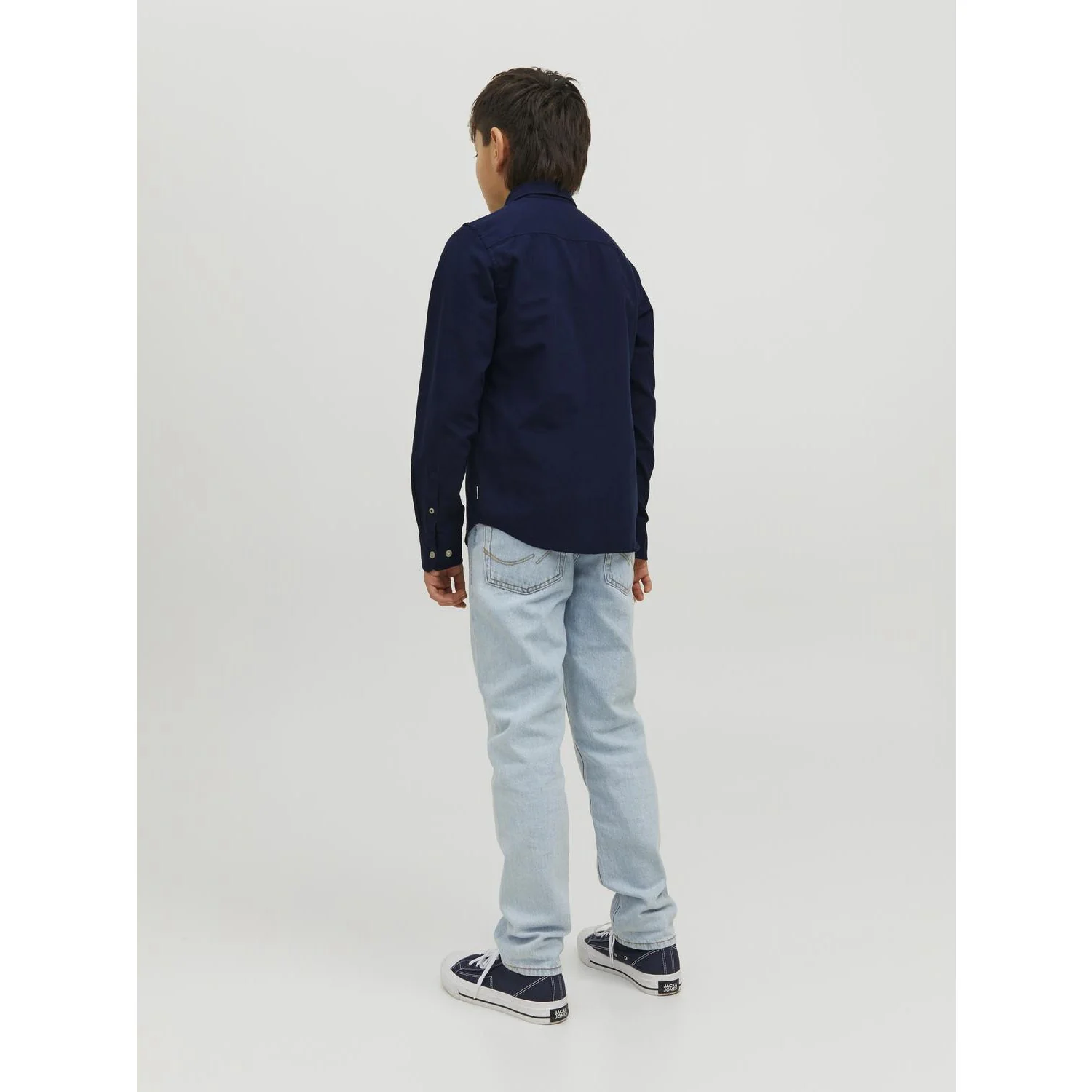 Jack & Jones Junior Navy Blazer Jjeoxford Shirt L/S Noos Jnr - Image 5