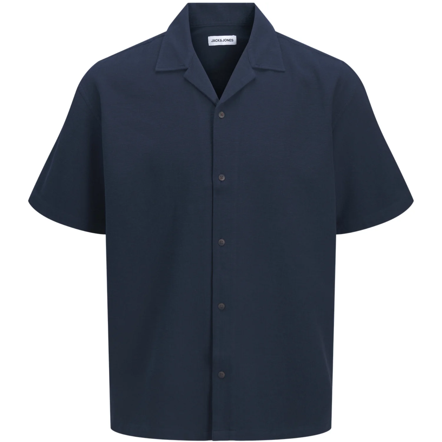 Jack & Jones Junior Navy Blazer Jjglobal Waffle Resort Shirt Ss Mp Jnr - Image 2