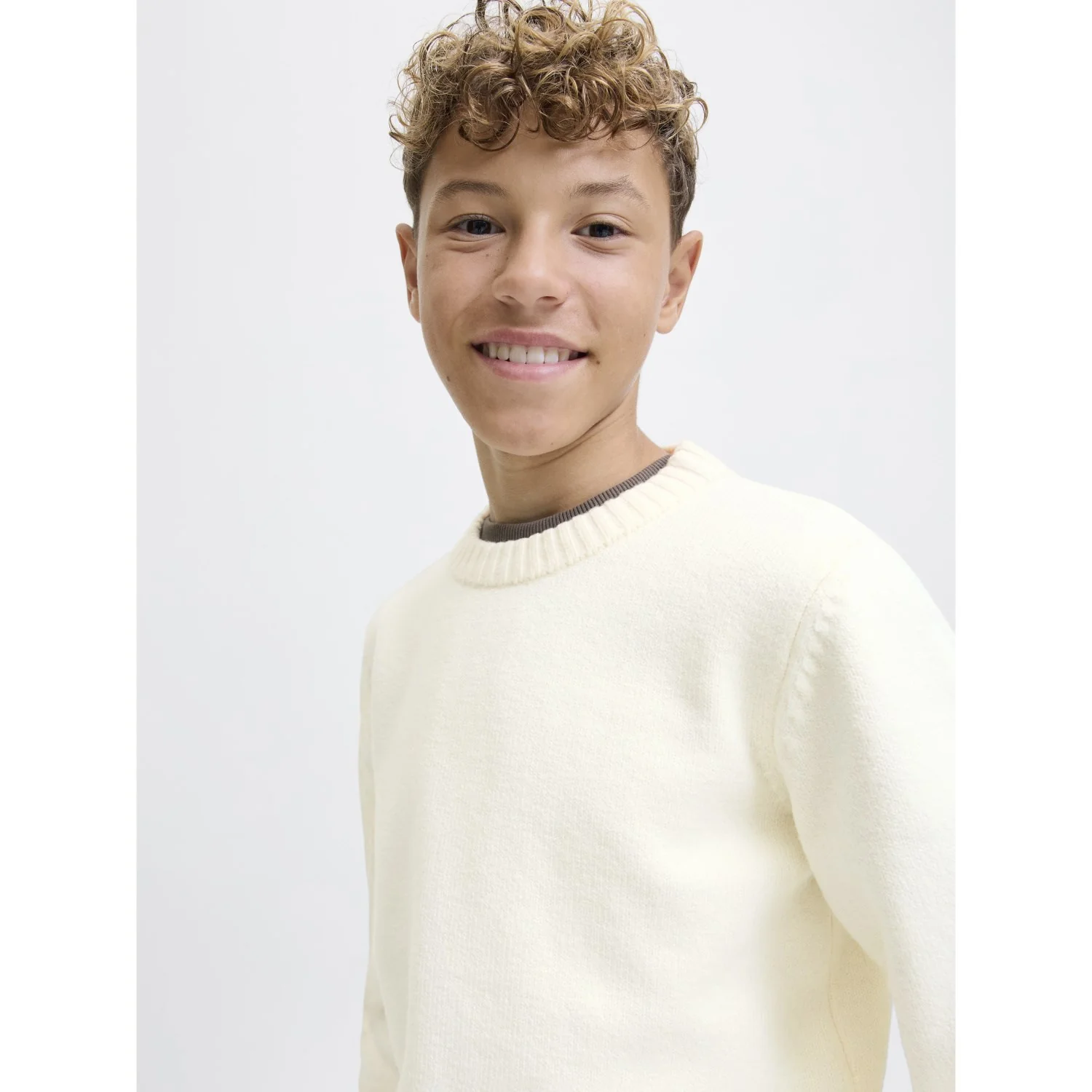 Jack & Jones Junior Sea Salt Jornorrebro Knit Crew Neck Ln Jnr - Image 4