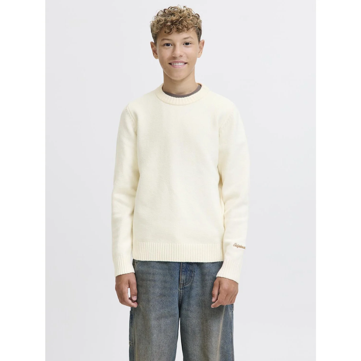 Jack & Jones Junior Sea Salt Jornorrebro Knit Crew Neck Ln Jnr - Image 9