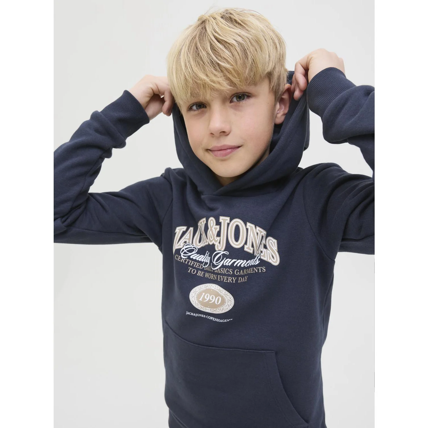 Jack & Jones Junior Sky Captain Jjari Branding Sweat Hood Jnr - Image 5