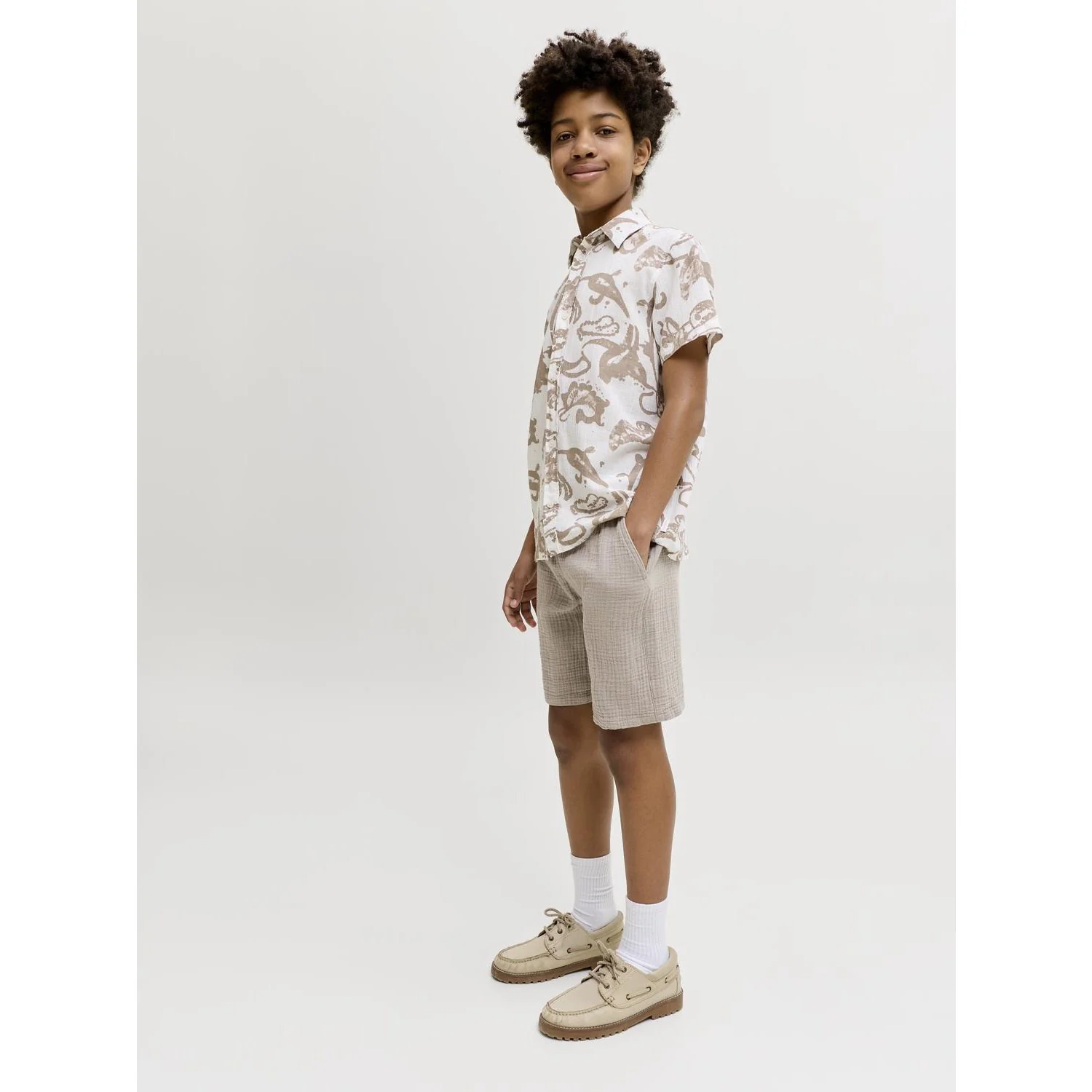 Jack & Jones Junior Vintage Khaki Jpstjaiden Patras Jogger Short Srt Jnr - Image 4