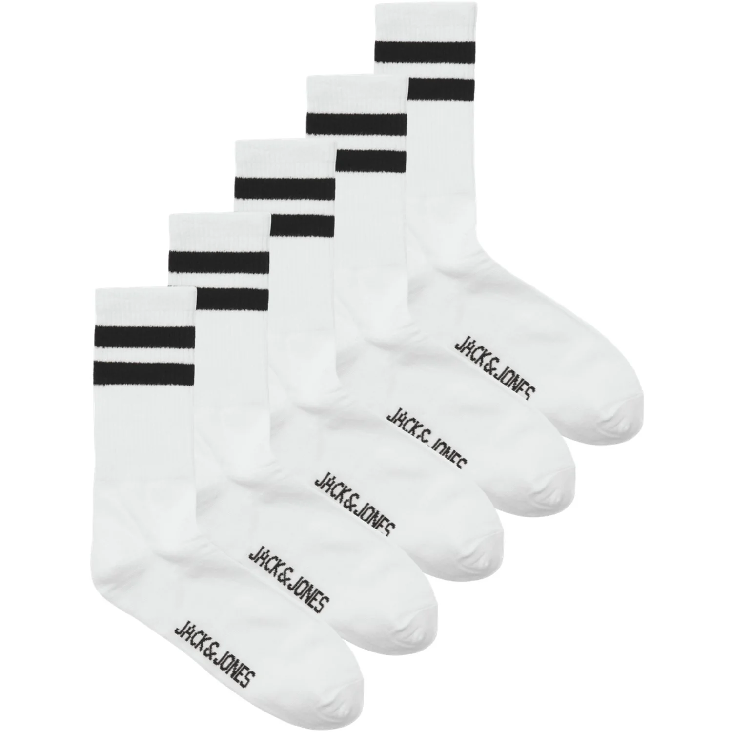 Jack & Jones Junior White Jactravis Tennis Socks 5 Pack Jnr - Image 2