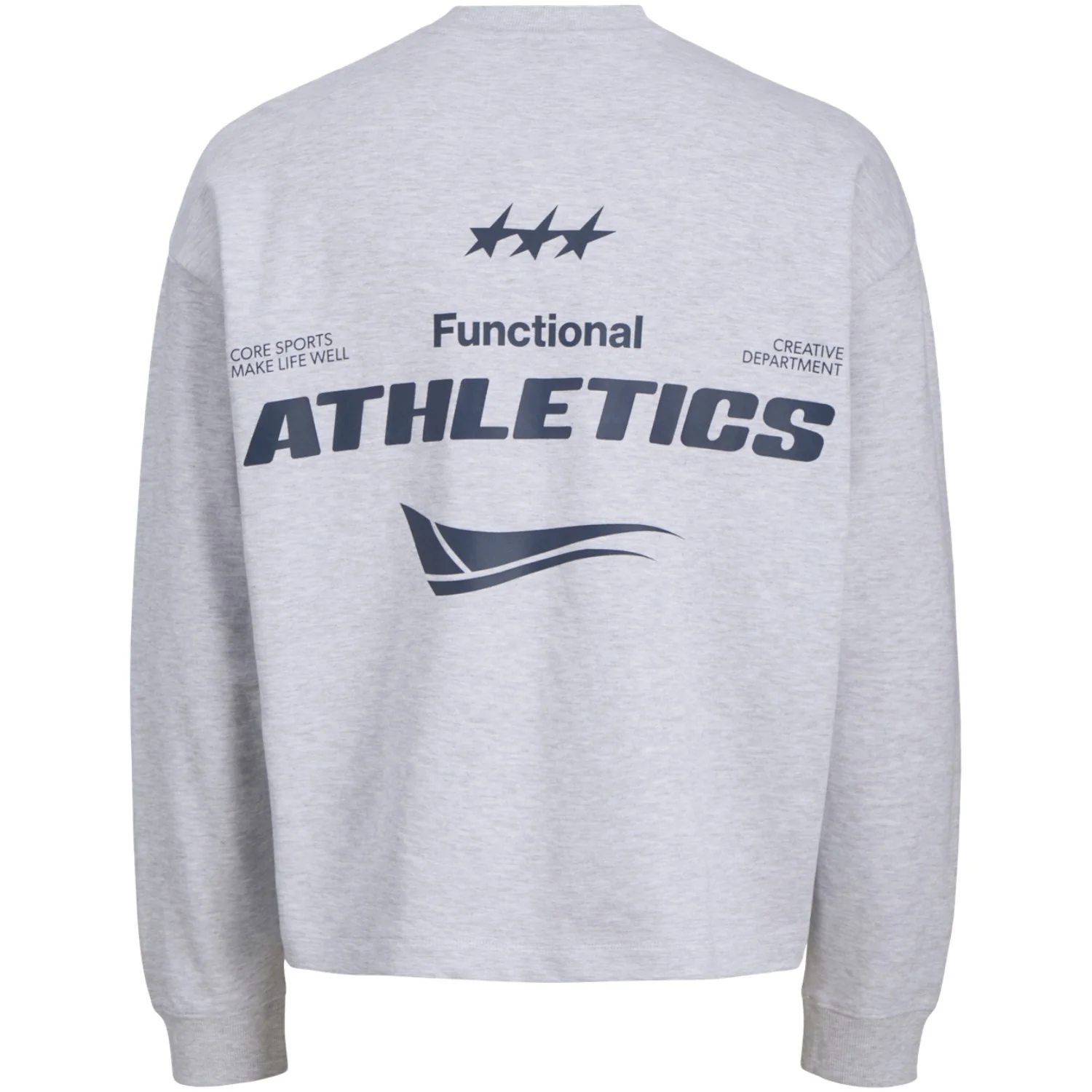 Jack & Jones Junior White Melange Jcosignal Sweat Crew Neck Jnr - Image 2