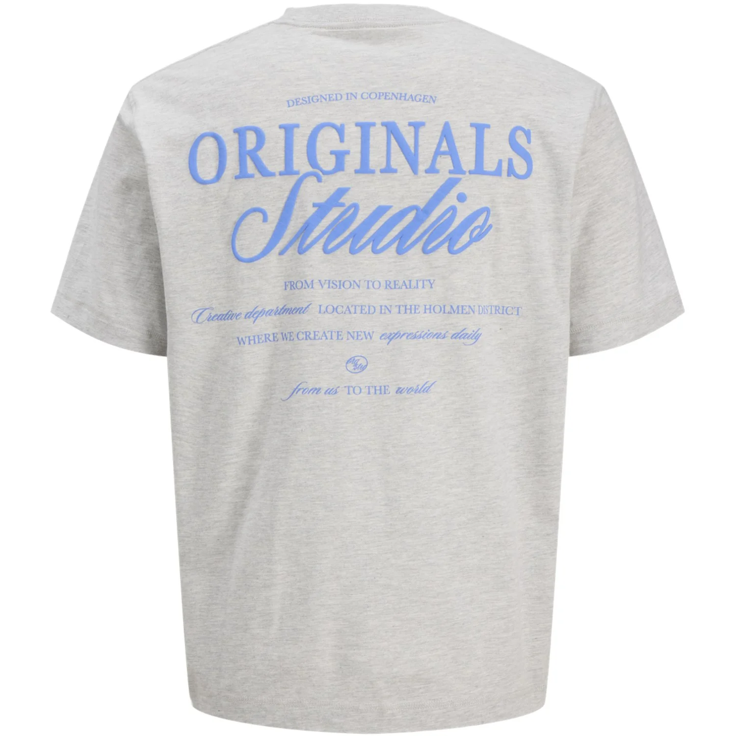 Jack & Jones Junior White Melange Jornorrebro Typo Tee Ss Crew Neck Sn Jnr - Image 2