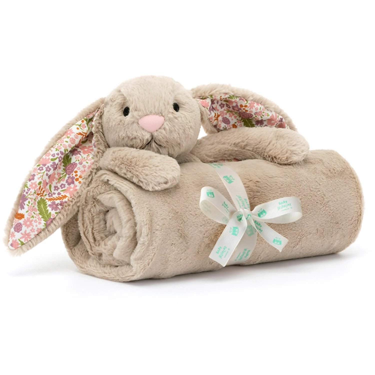 Jellycat Bashful Rabbit, Beige Meadow Blanket - Image 3