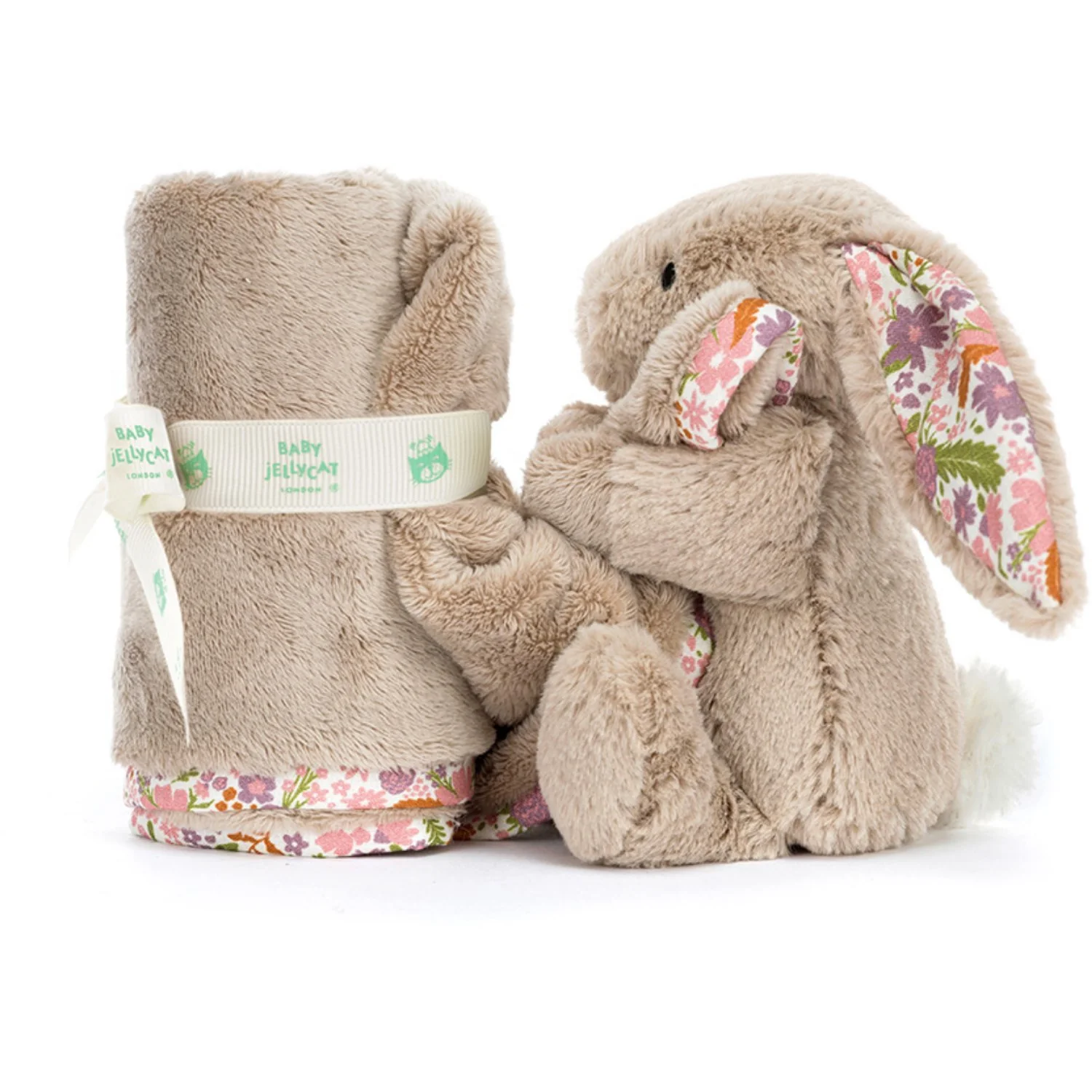 Jellycat Bashful Rabbit, Beige Meadow Cuddle Cloth - Image 3
