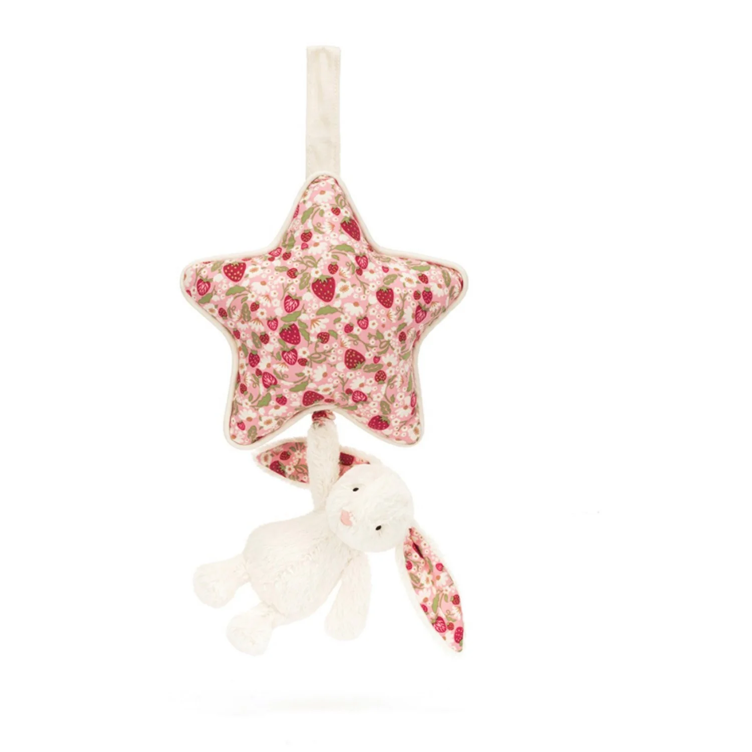 Jellycat Blossom Cream Bunny 'Berry' Musical Pull - Image 3