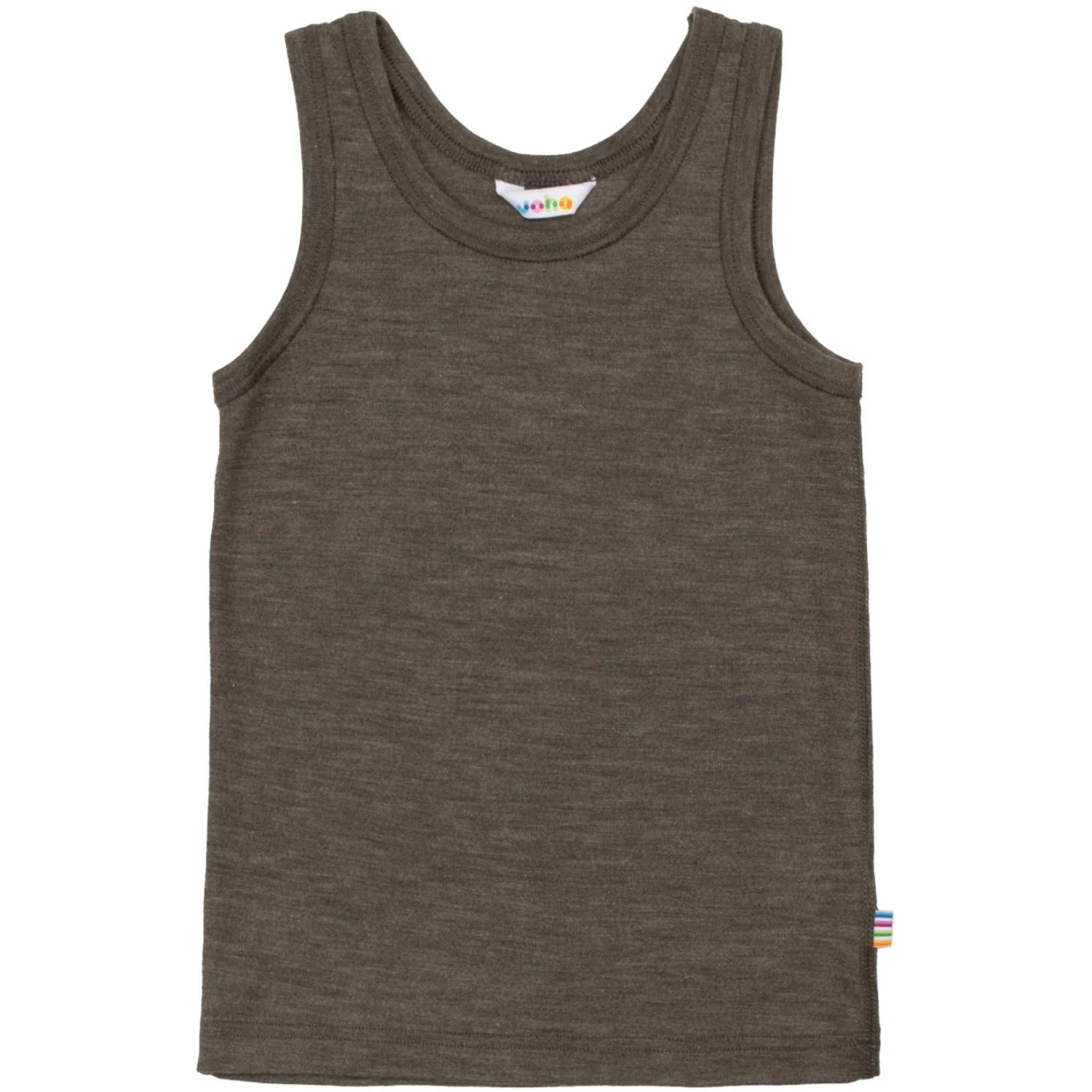 Joha Brown Melange Undershirt - Image 2