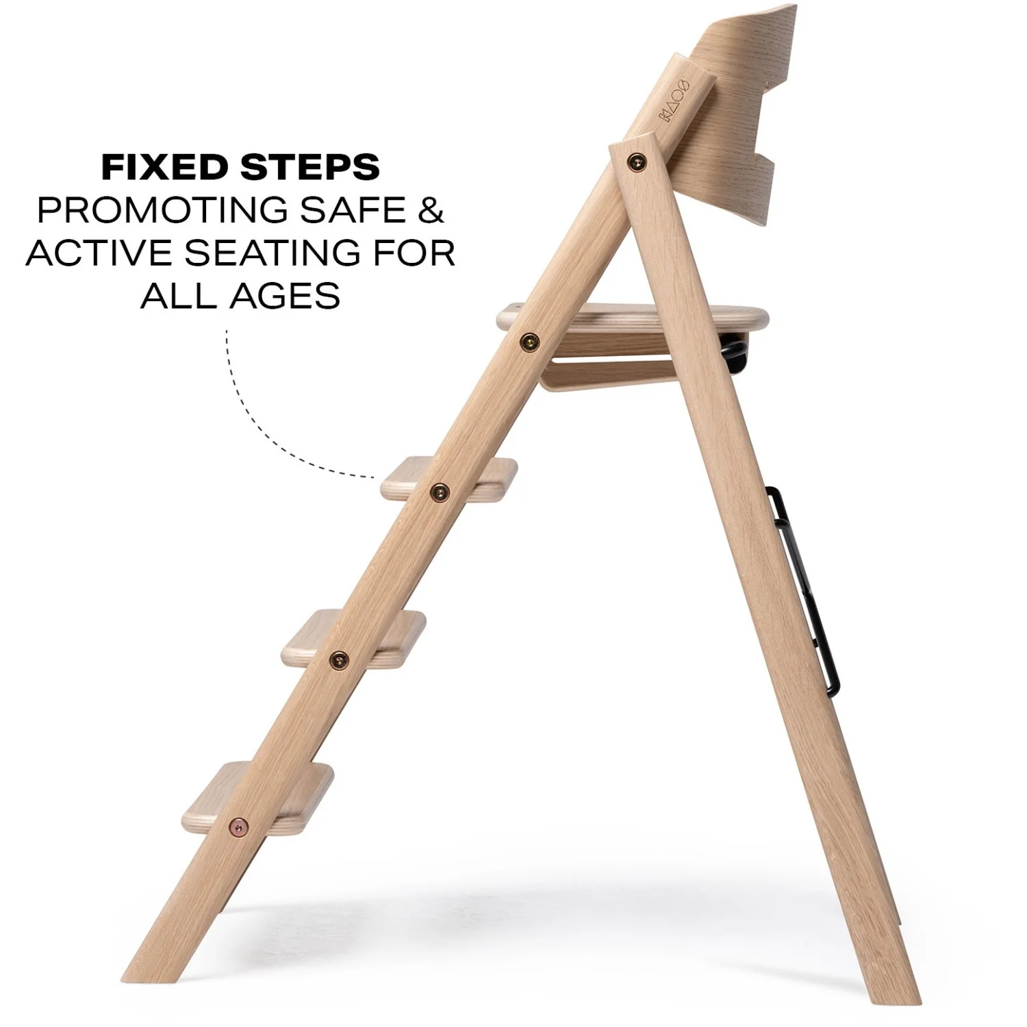 KAOS Natural Klapp High Chair Oak - Image 10