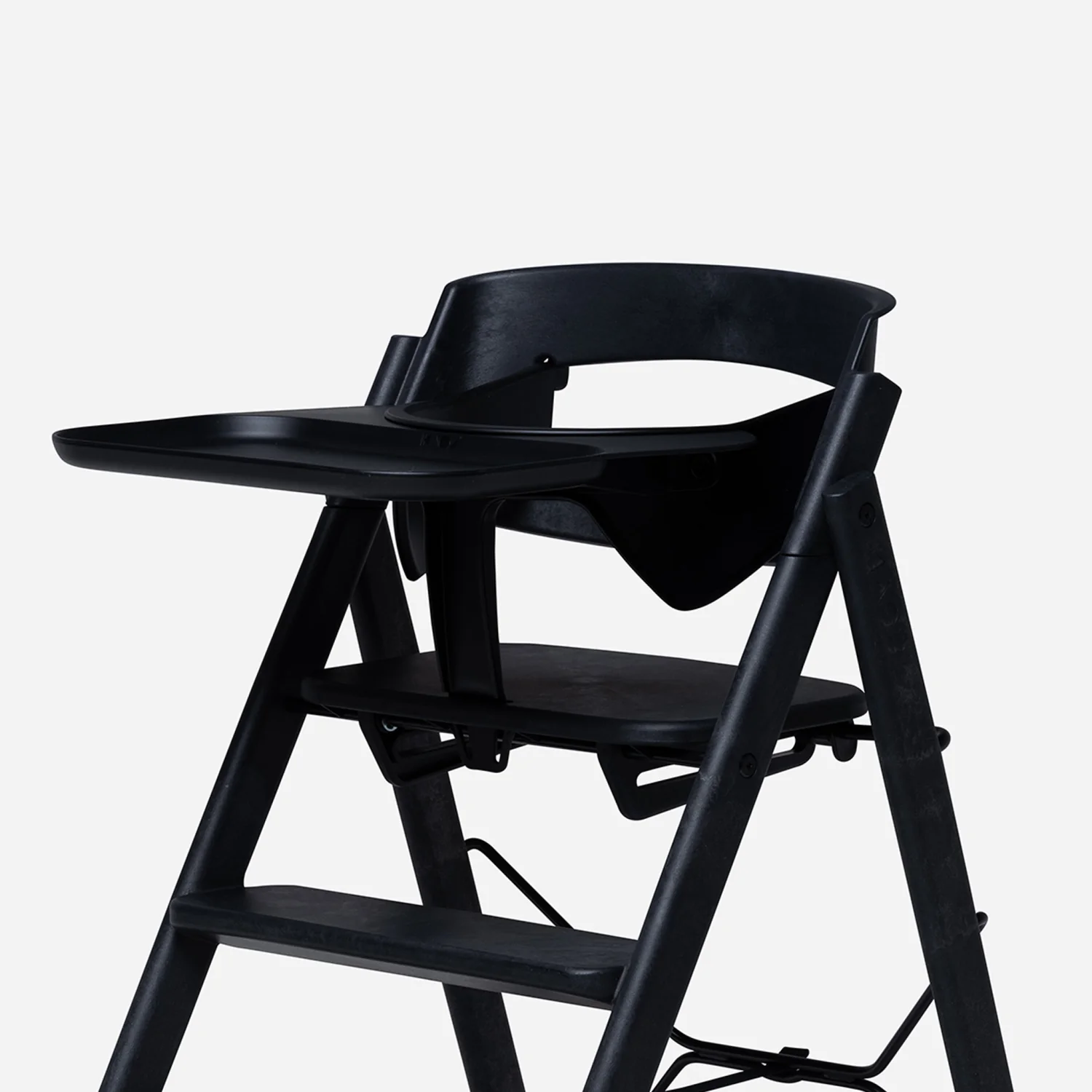 KAOS Charcoal Black Klapp High Chair Recycled With KLAPP® Safety Rail & Tray Bundle - Image 4