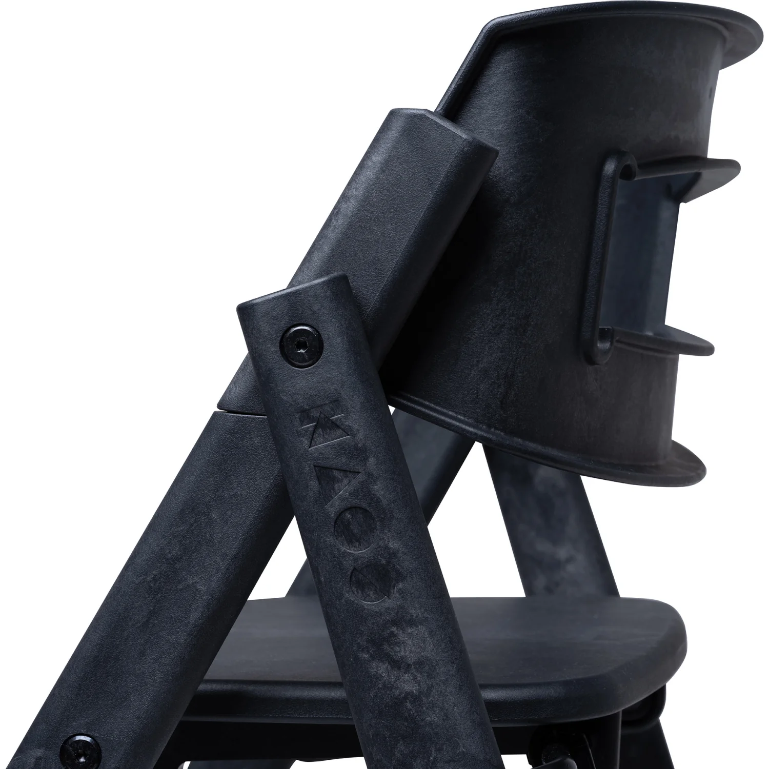 KAOS Charcoal Black Klapp High Chair Recycled With KLAPP® Safety Rail & Tray Bundle - Image 6