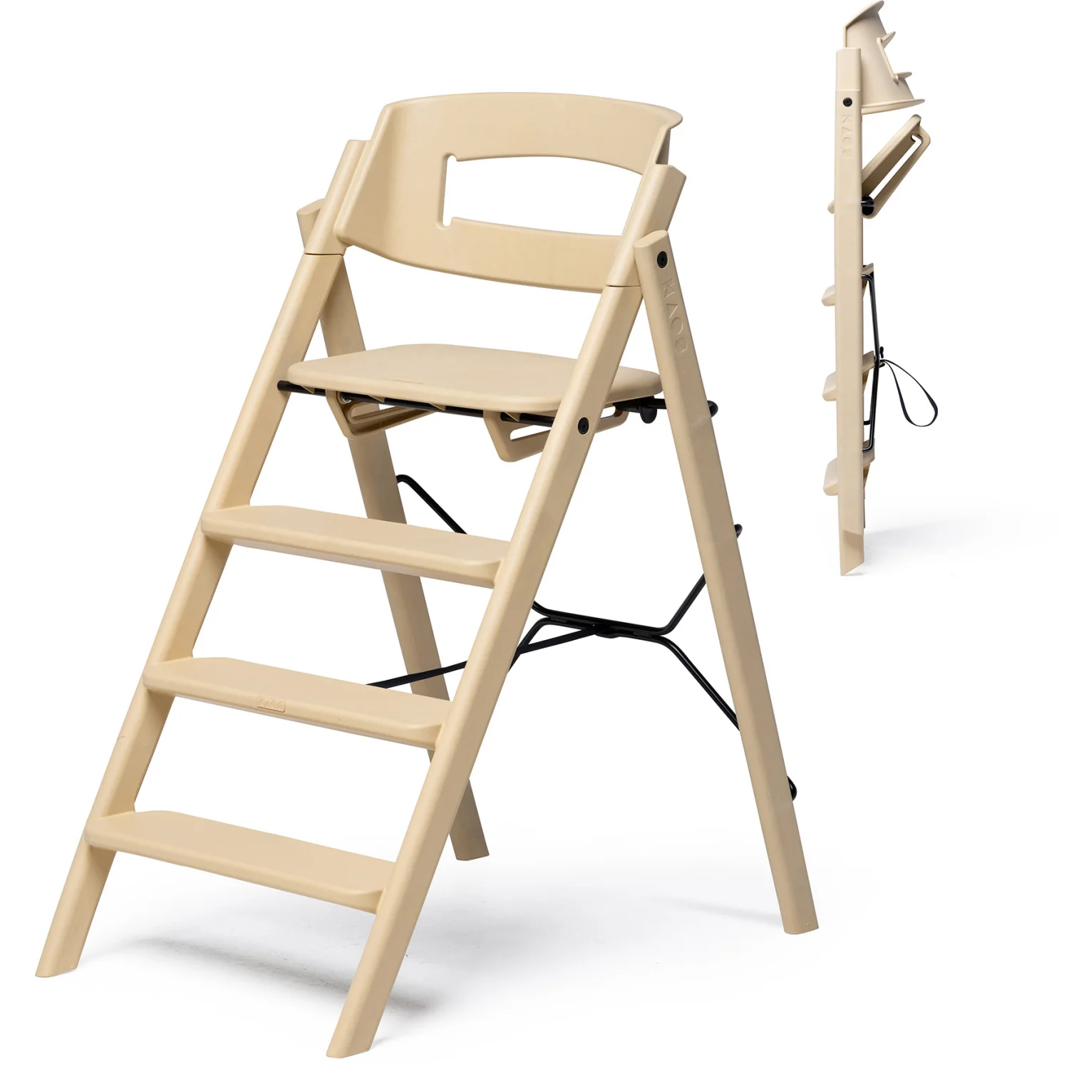 KAOS Desert Sand Klapp High Chair Recycled With KLAPP® Safety Rail & Tray Bundle - Image 13