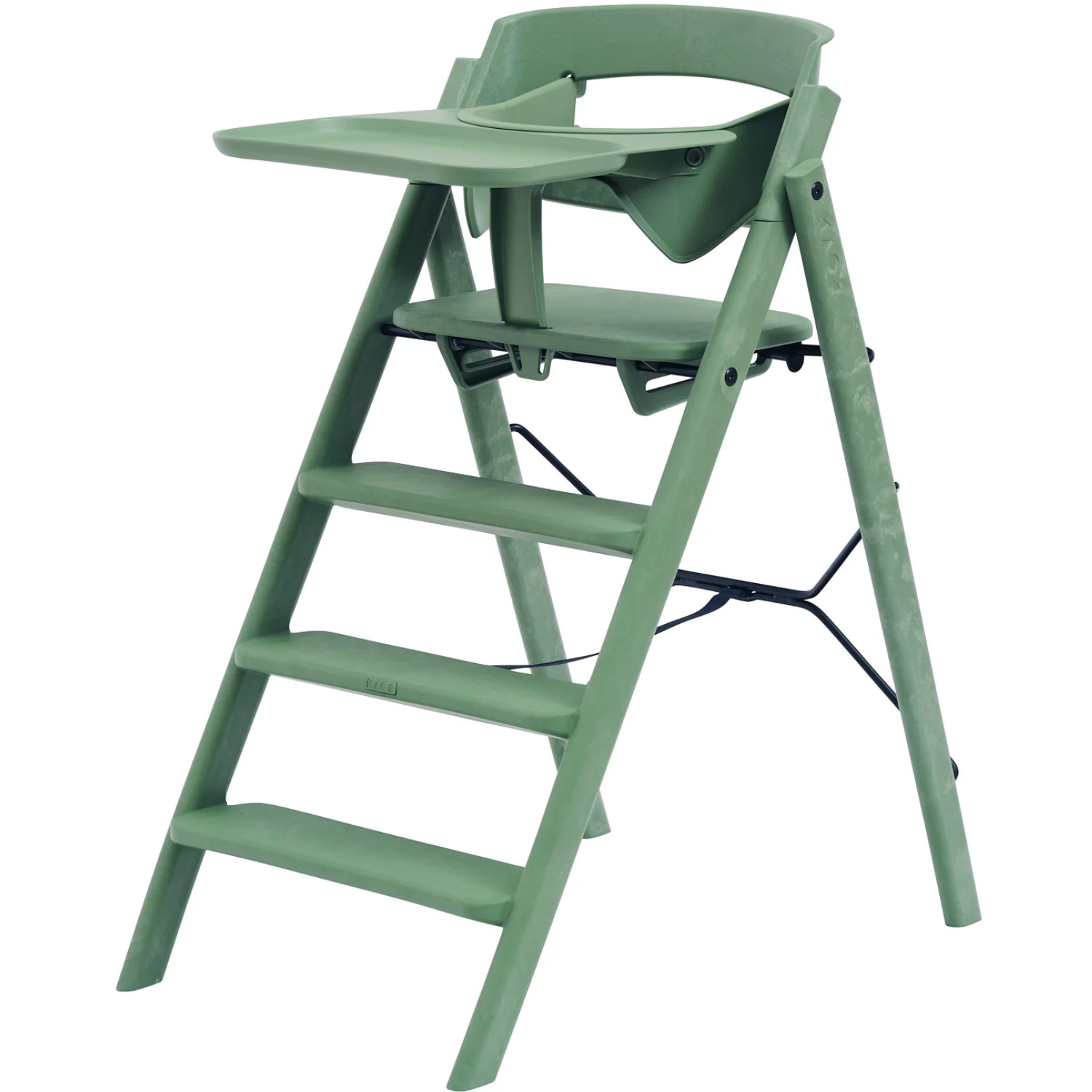KAOS Mineral Green Klapp High Chair Recycled With KLAPP® Safety Rail & Tray Bundle - Image 8