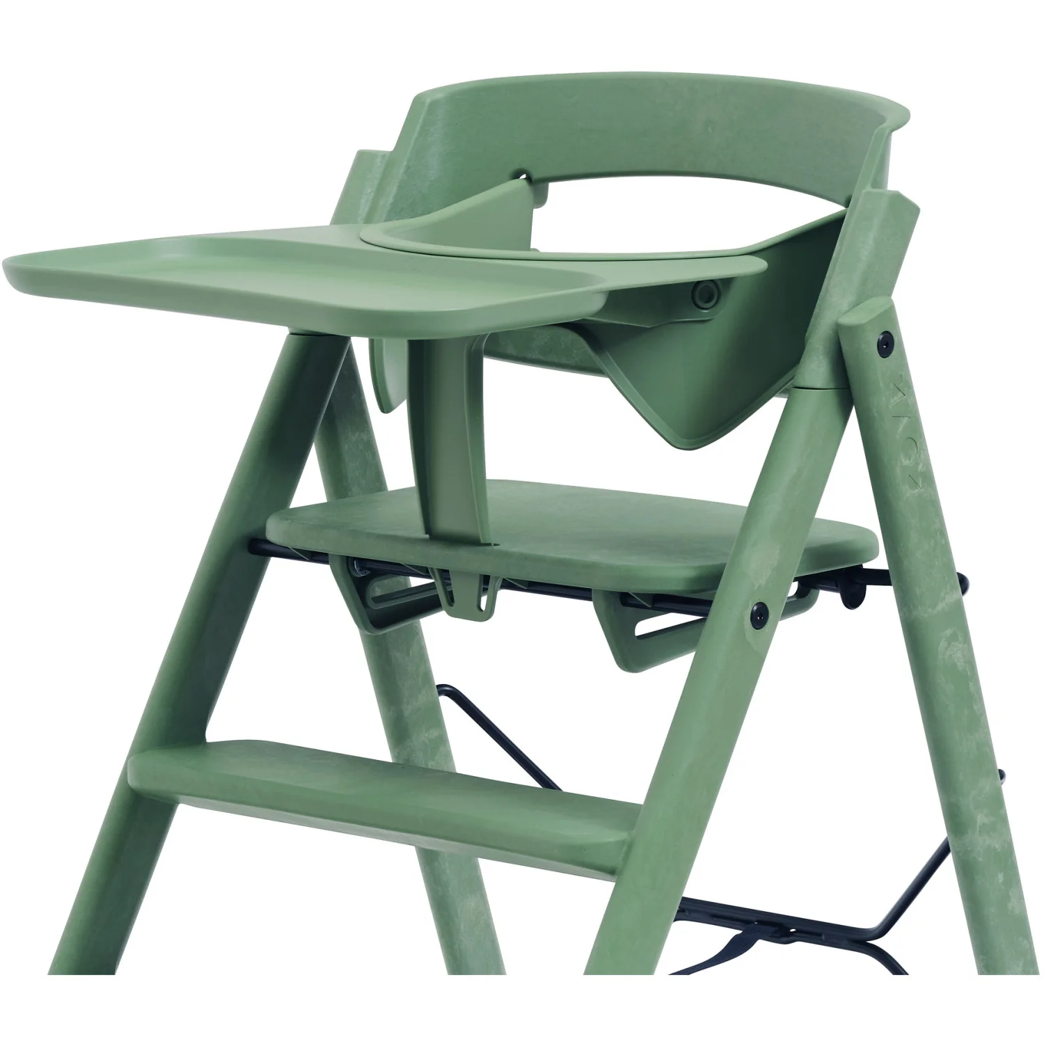 KAOS Mineral Green Klapp High Chair Recycled With KLAPP® Safety Rail & Tray Bundle - Image 9