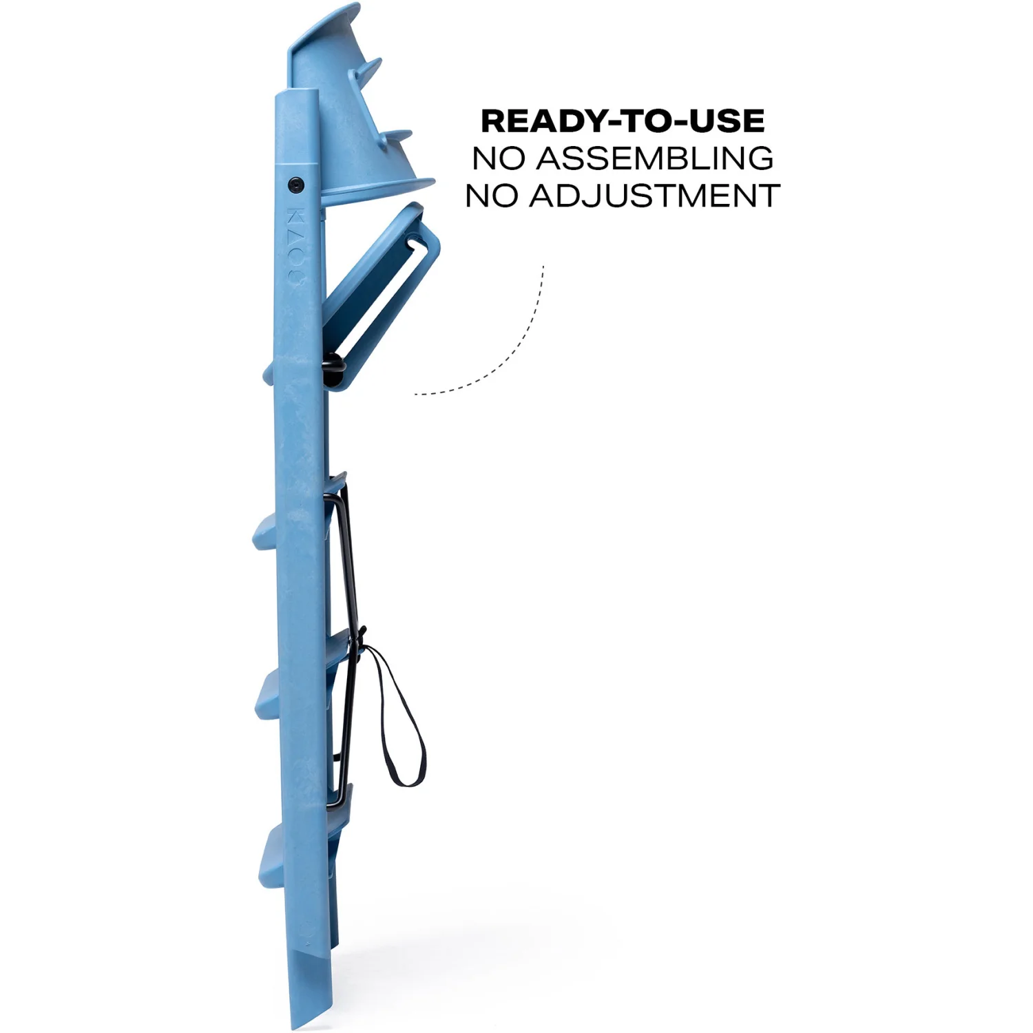 KAOS Swedish Blue Klapp High Chair Recycled With KLAPP® Safety Rail & Tray Bundle - Image 15