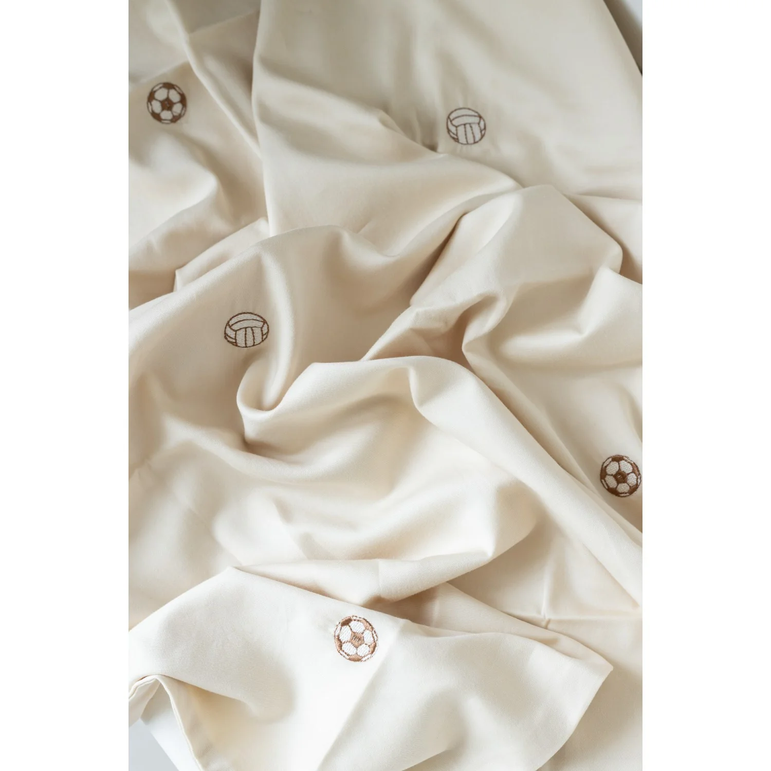 KAS Kopenhagen Cream Soccer Embroidered Bedding - Image 2