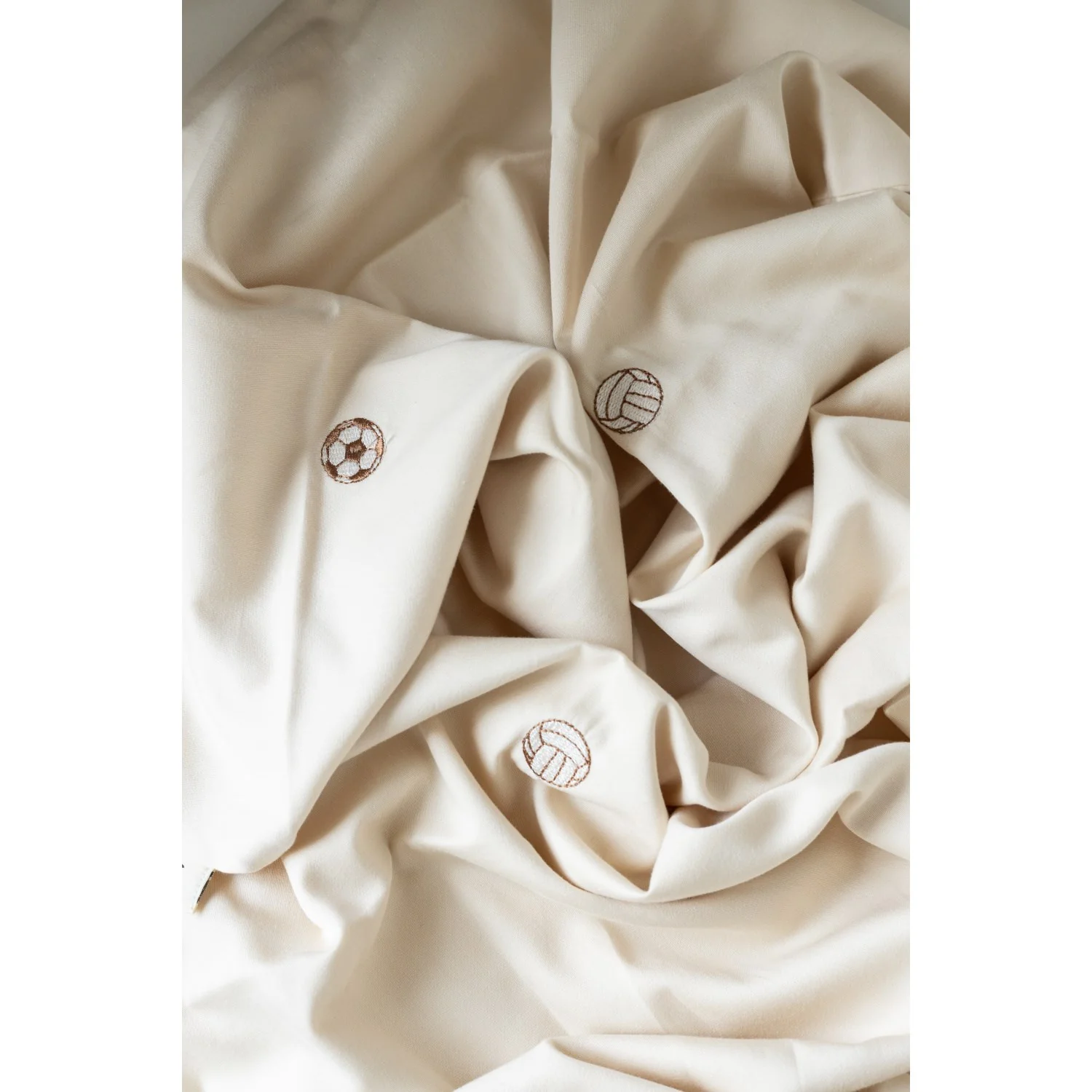 KAS Kopenhagen Cream Soccer Embroidered Bedding - Image 4
