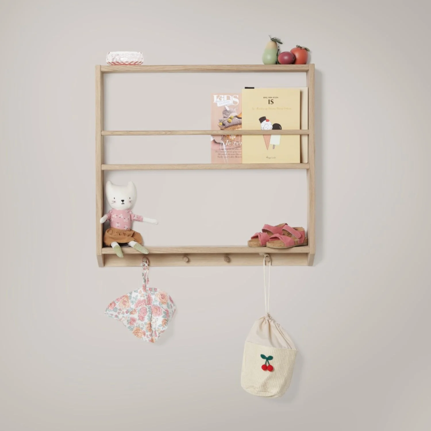 KAS Kopenhagen Natural Oil Eli Shelves With Hooks - Image 3