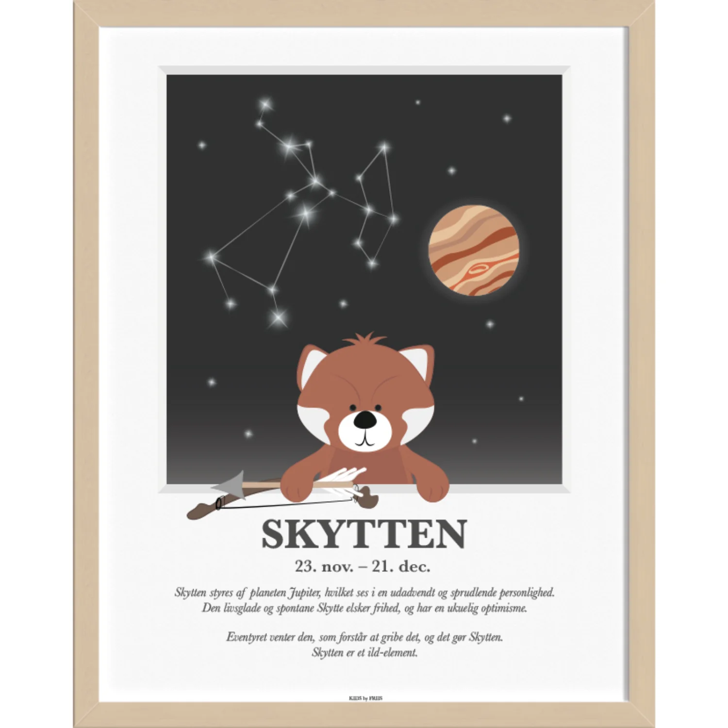 Kids by Friis A3 Poster M. Stjernetegn, Skytten