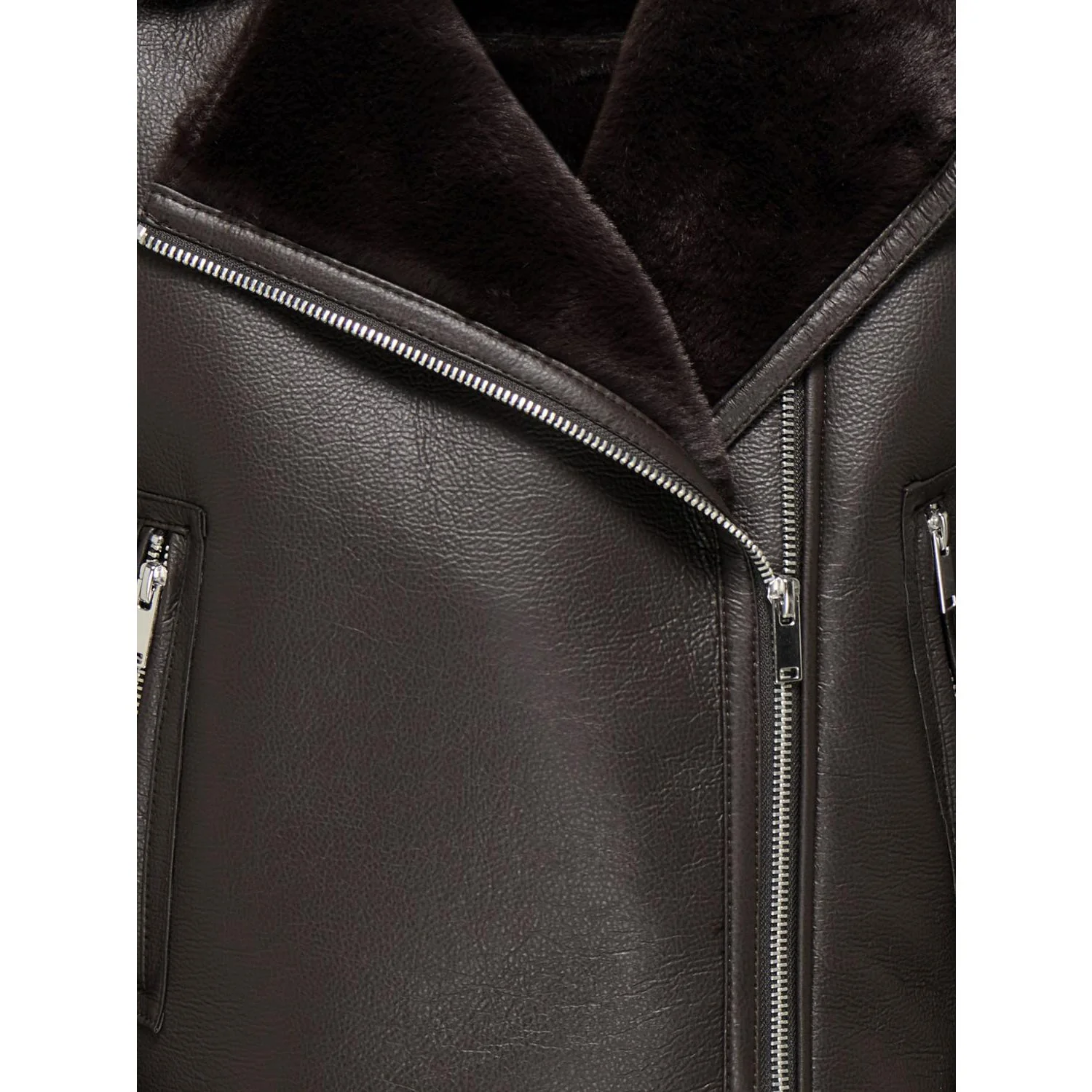 kids ONLY Black Coffee Kogstarry Bonded Teddy Jacket Otw - Image 2