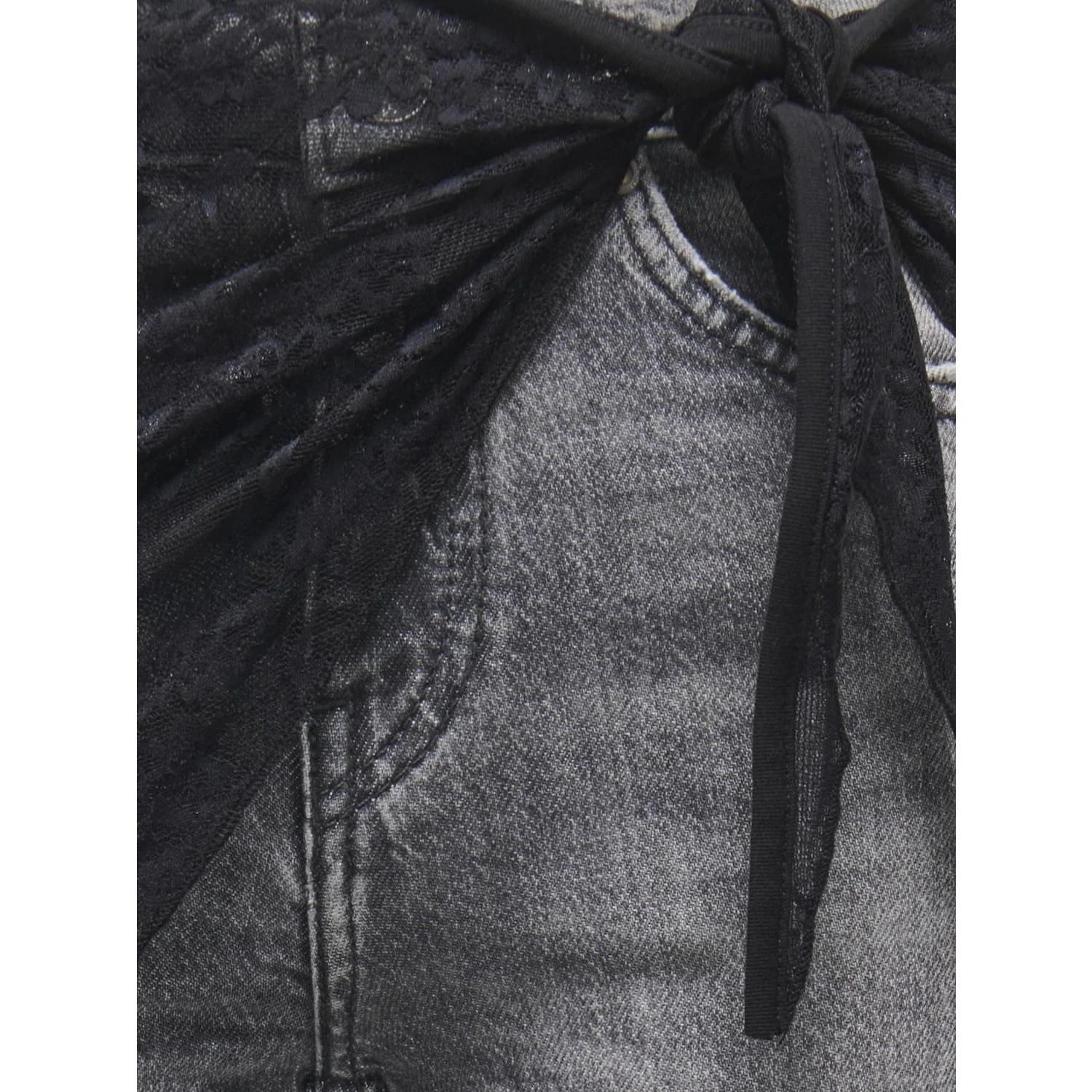 kids ONLY Black Triangle Kogrina Lace Skirt Scarf Jrs - Image 2