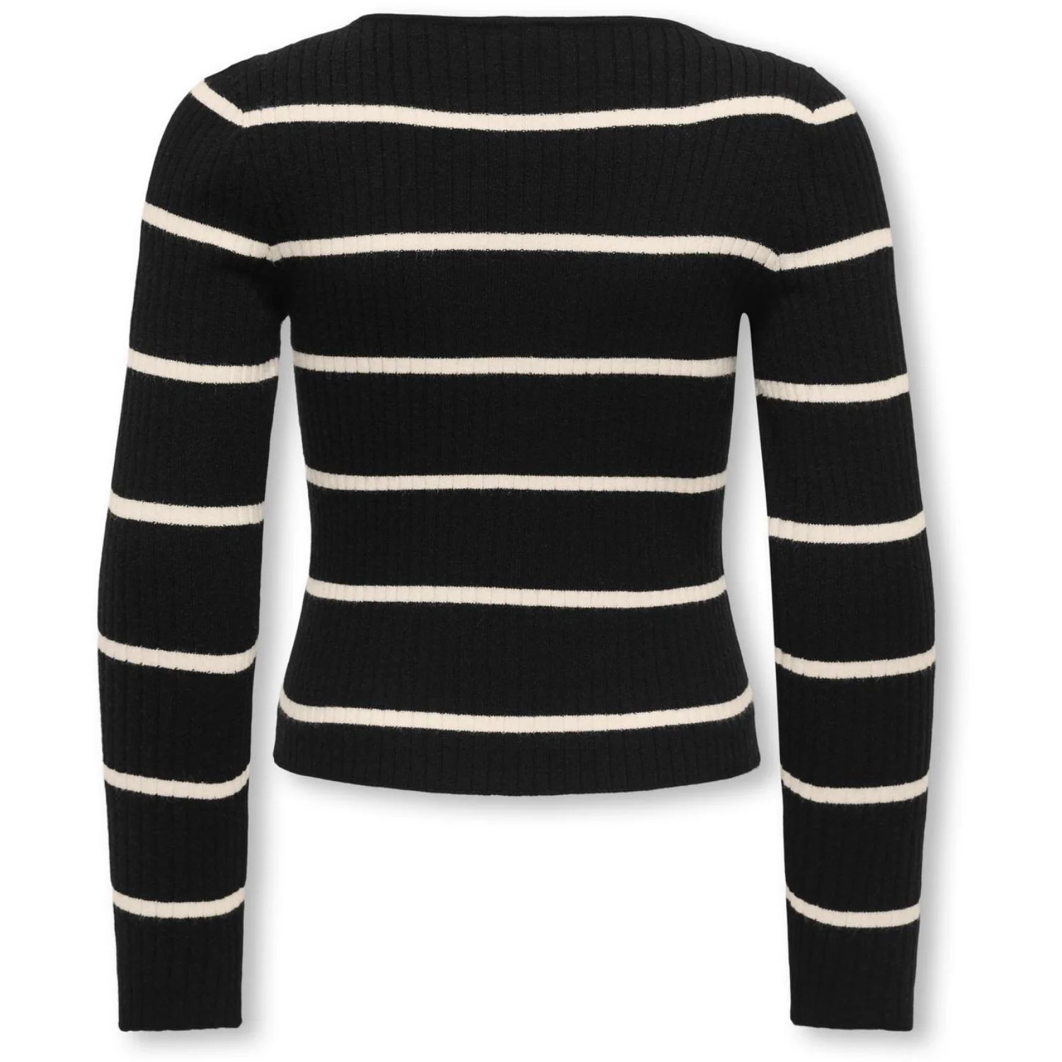 kids ONLY Black Whitecap Gray Kogibi Ls Rib Boatneck Cp Knt - Image 3