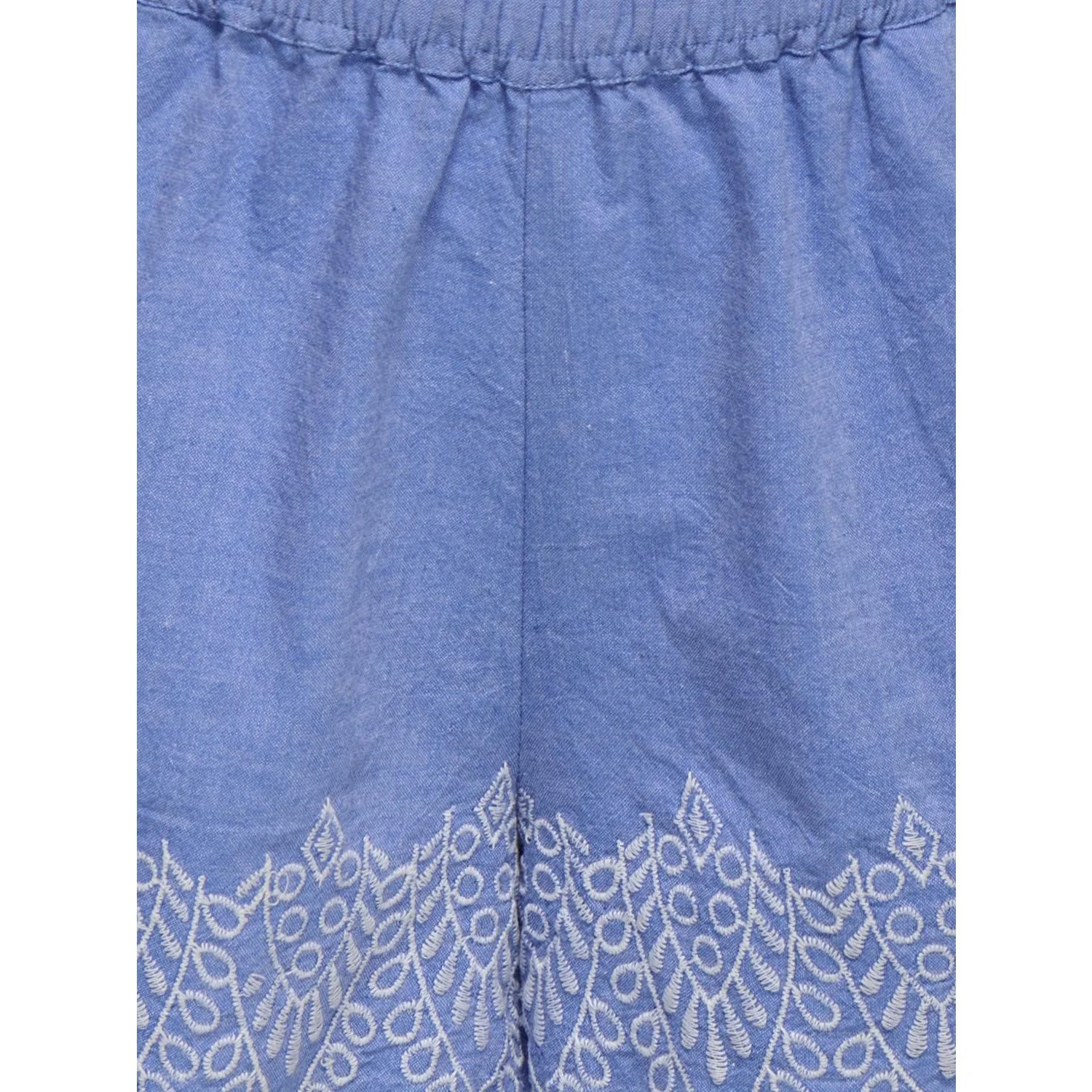 kids ONLY Blue Bonnet Bright White Emb Kogtulum Emb Shorts Wvn - Image 2