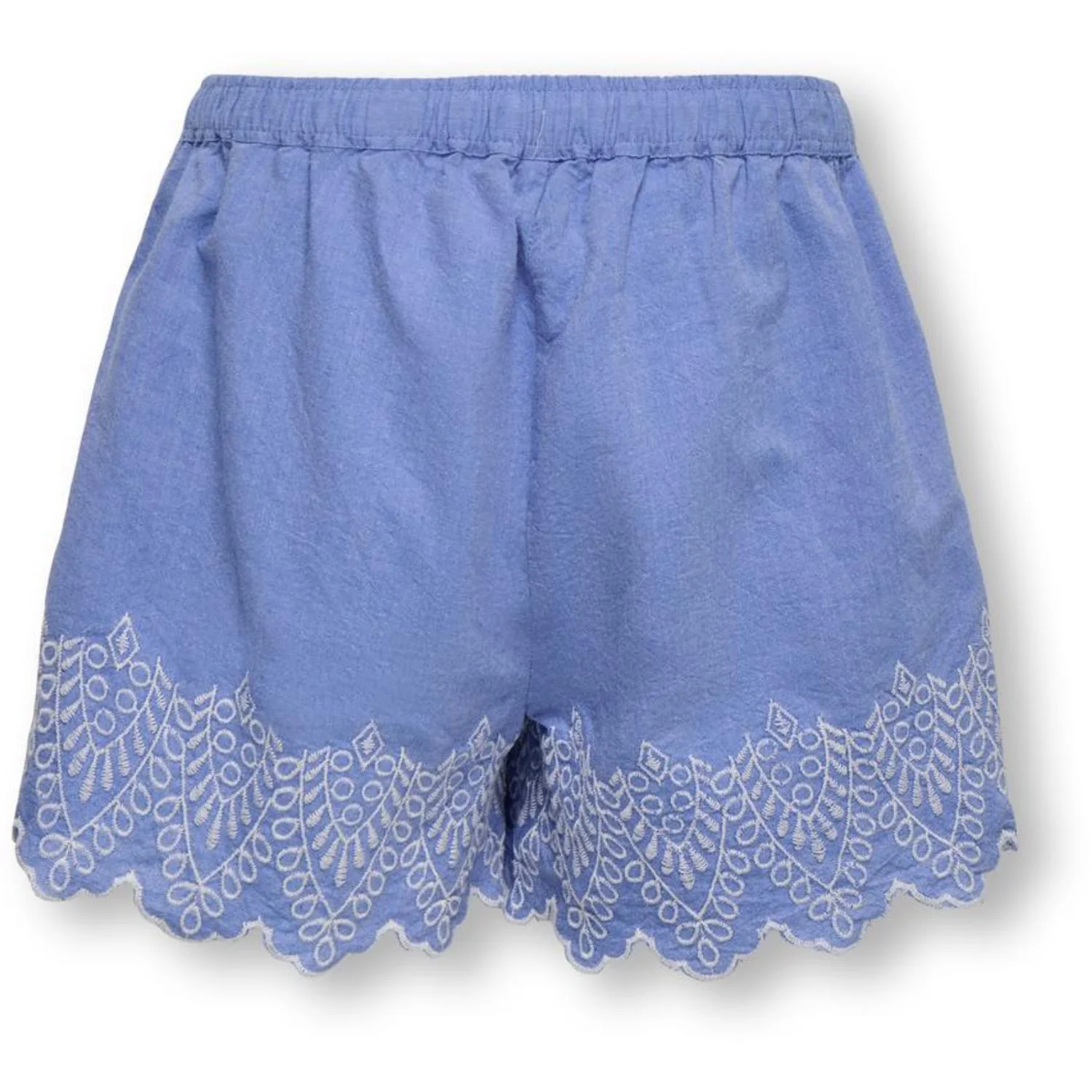 kids ONLY Blue Bonnet Bright White Emb Kogtulum Emb Shorts Wvn - Image 3
