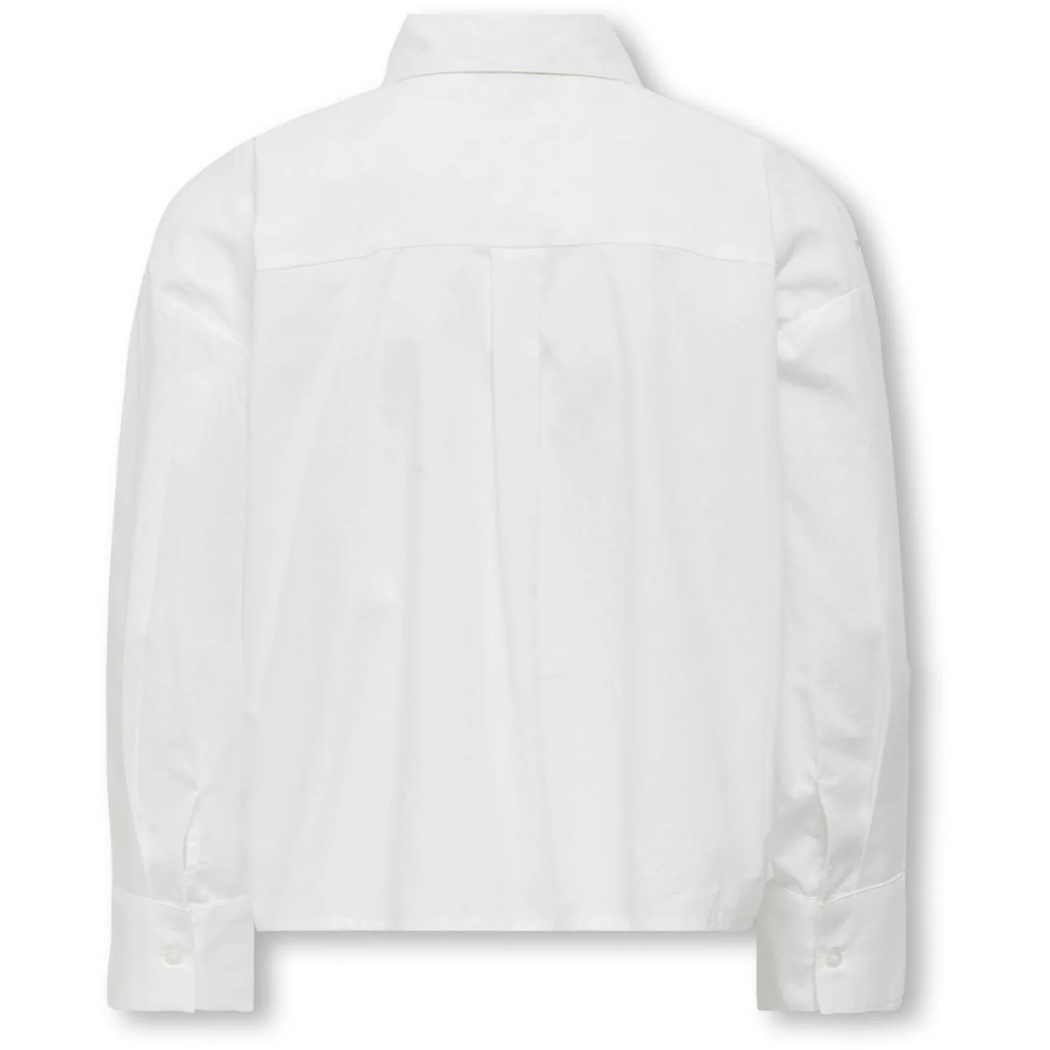 kids ONLY Bright White Rhinestones Koglina Stone Oversize L/S Shirt Wvn - Image 3