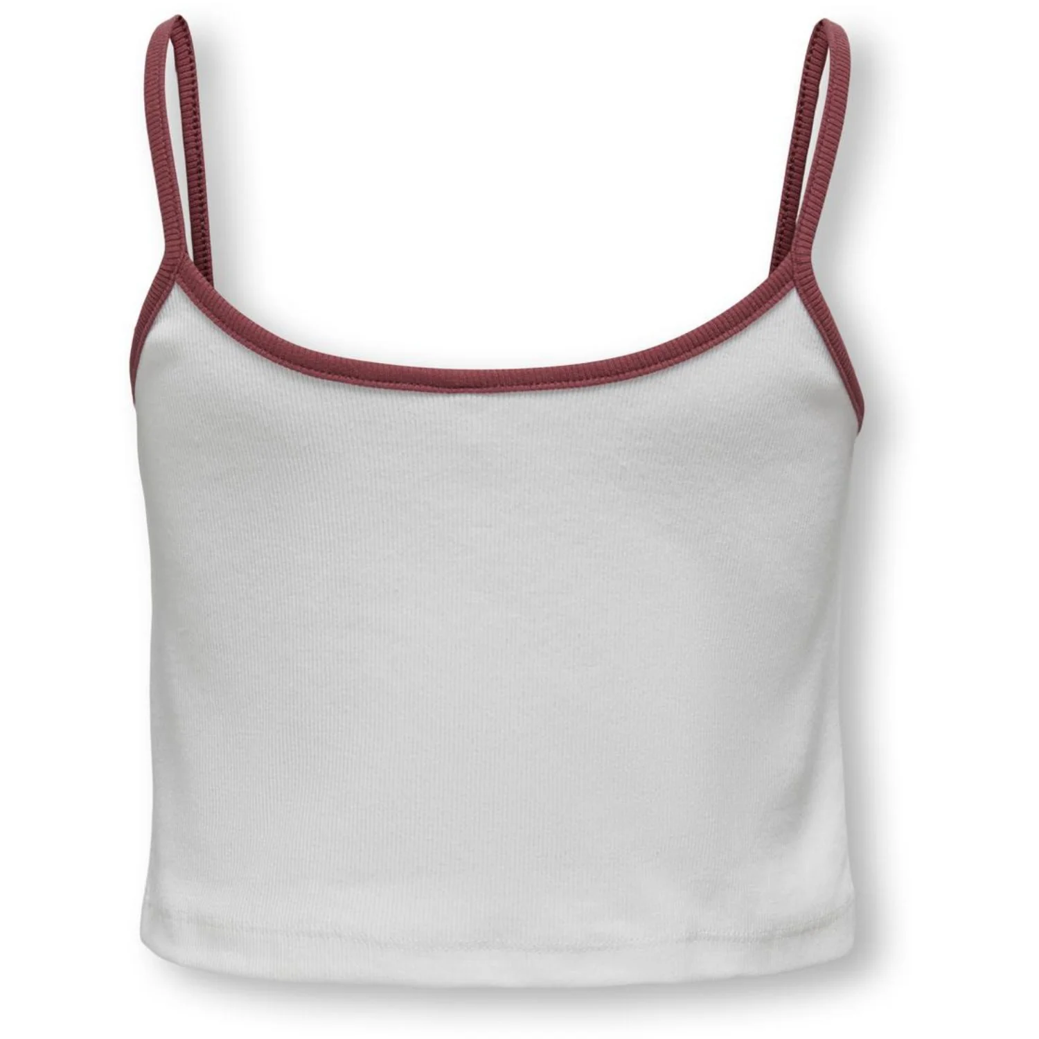 kids ONLY Bright White Ruby Wine Miami Vikka Rib Print Top - Image 3