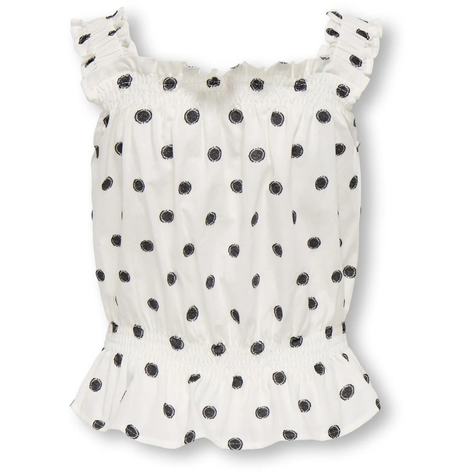 kids ONLY Cloud Dancer Black Dots Kogsweta Sl Top Wvn - Image 2