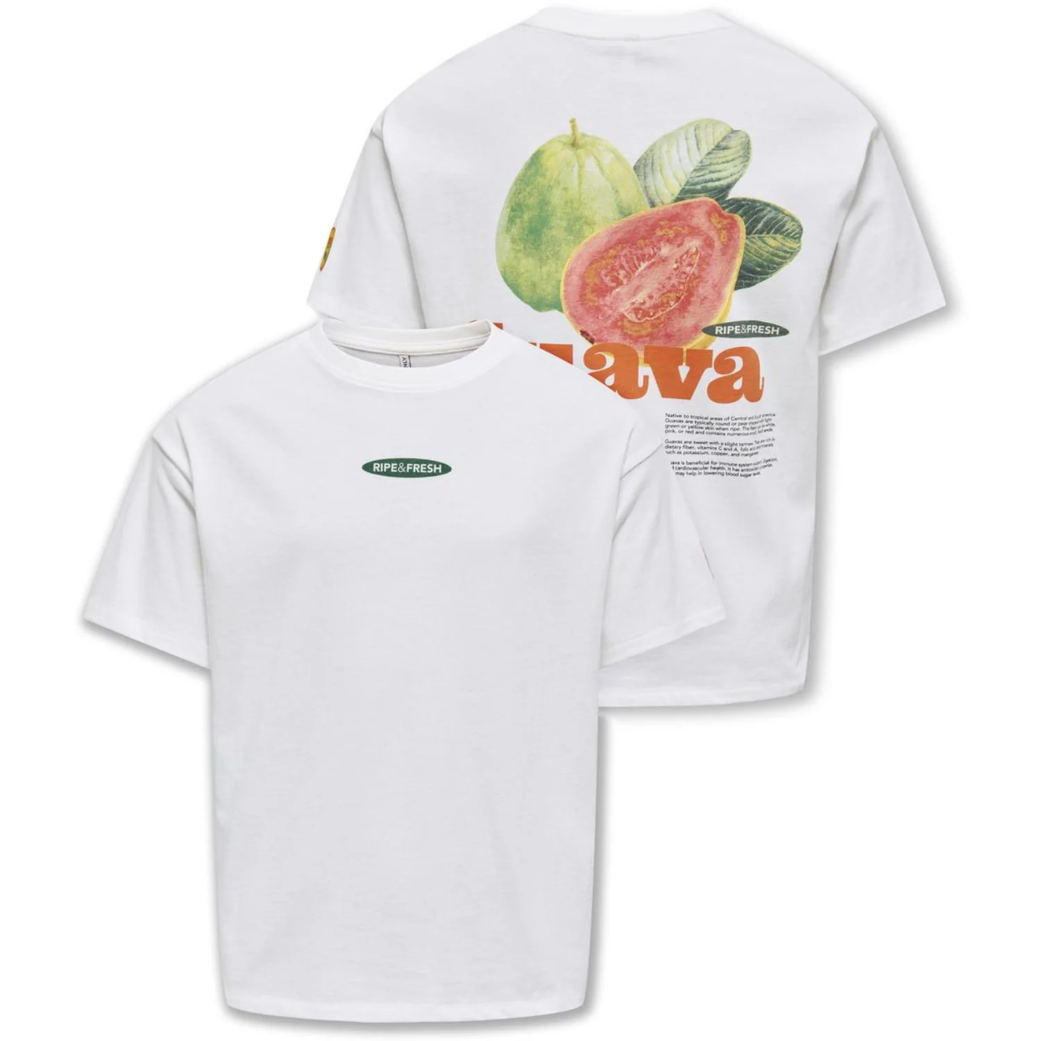 kids ONLY Cloud Dancer Guava Phoebe Life Loose Fresh T-Shirt - Image 2