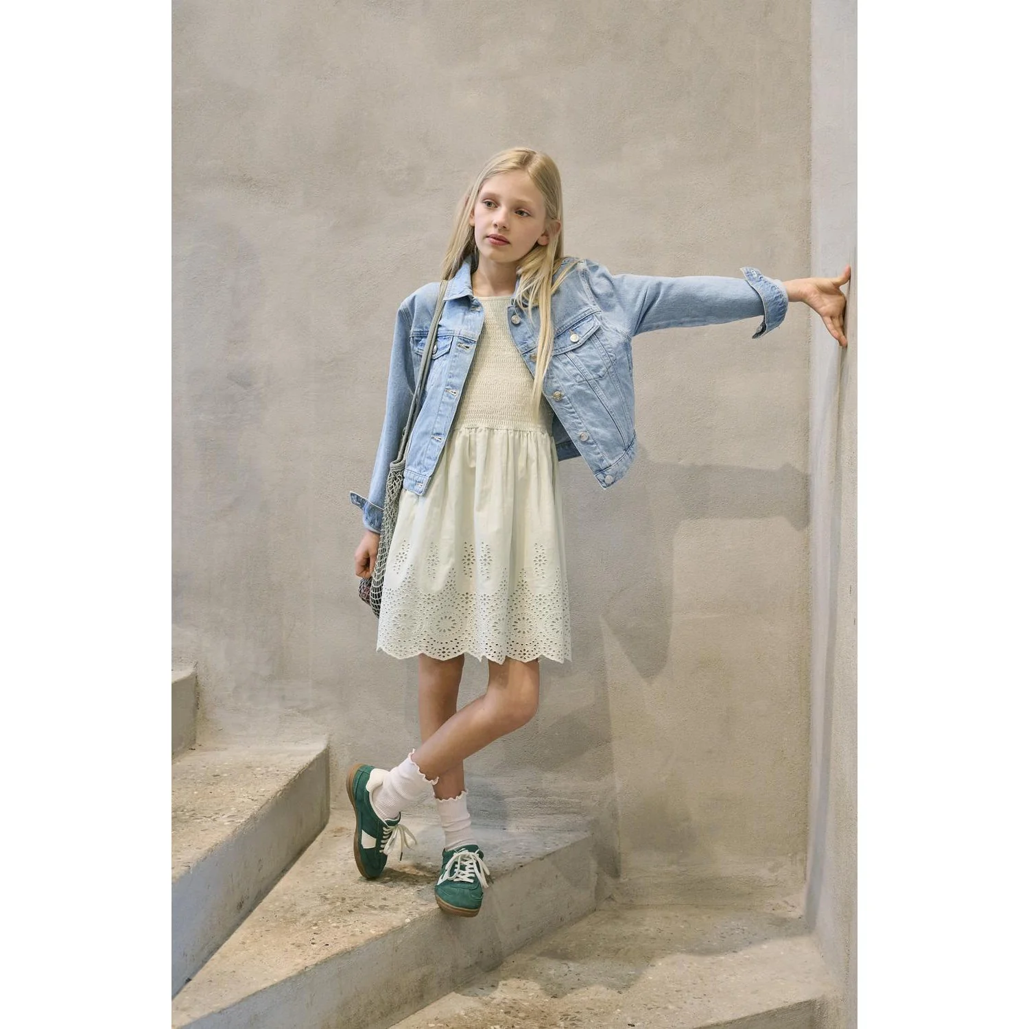 kids ONLY Cloud Dancer Kogbondi Life Strap Emb Dress Wvn - Image 2