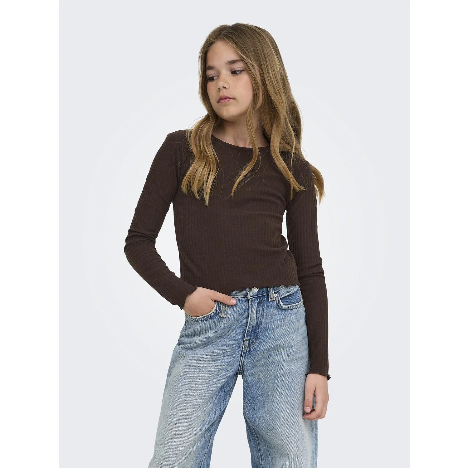 kids ONLY Coffee Bean Kognella L/S O-Neck Top Jrs Noos - Image 2