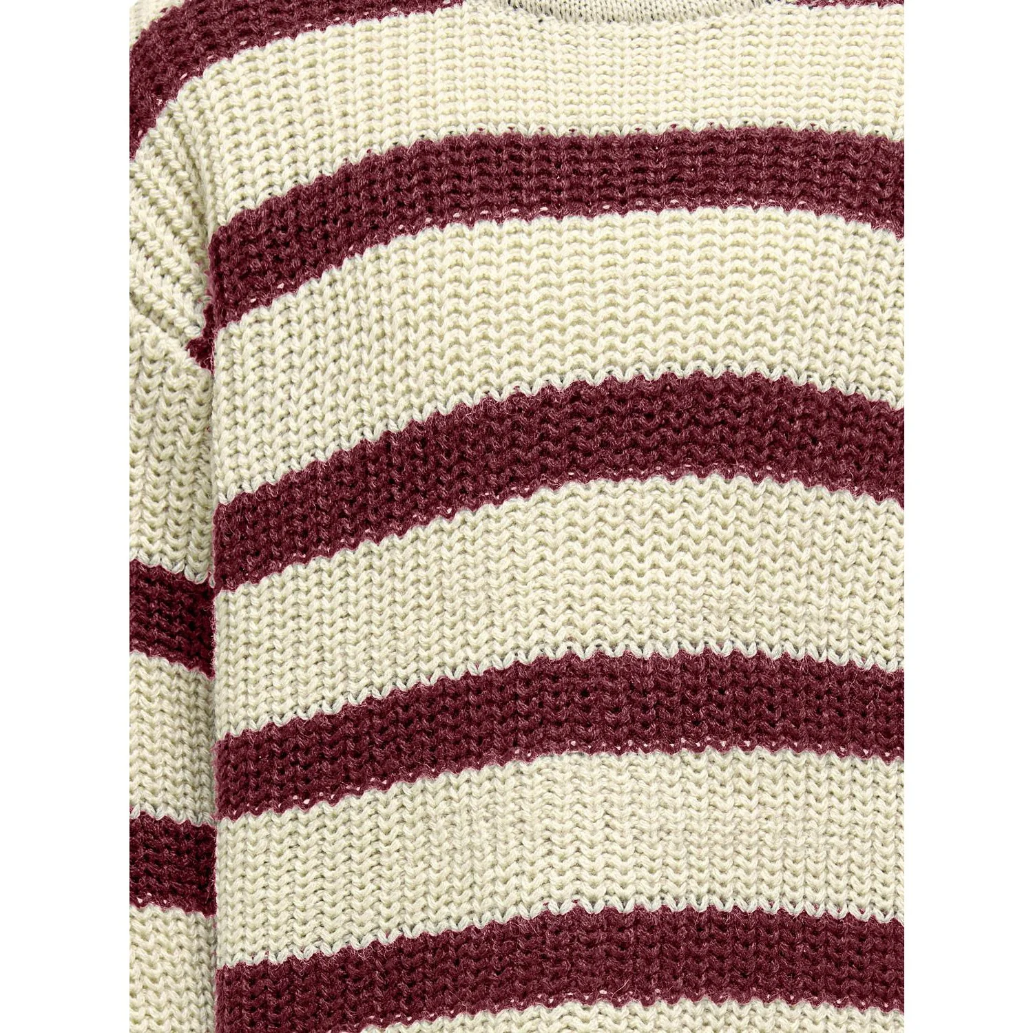kids ONLY Eggnog Cabernet Kogjusty L/S Stripe Pullover Knt Noos - Image 2