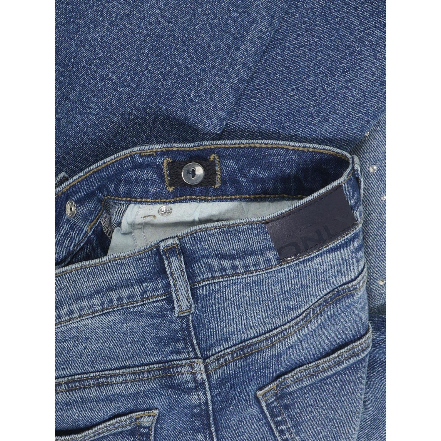 kids ONLY Medium Blue Denim Rhinestones Kogjuicy Rhs Wide Leg Dnm Cro557 Noos - Image 2