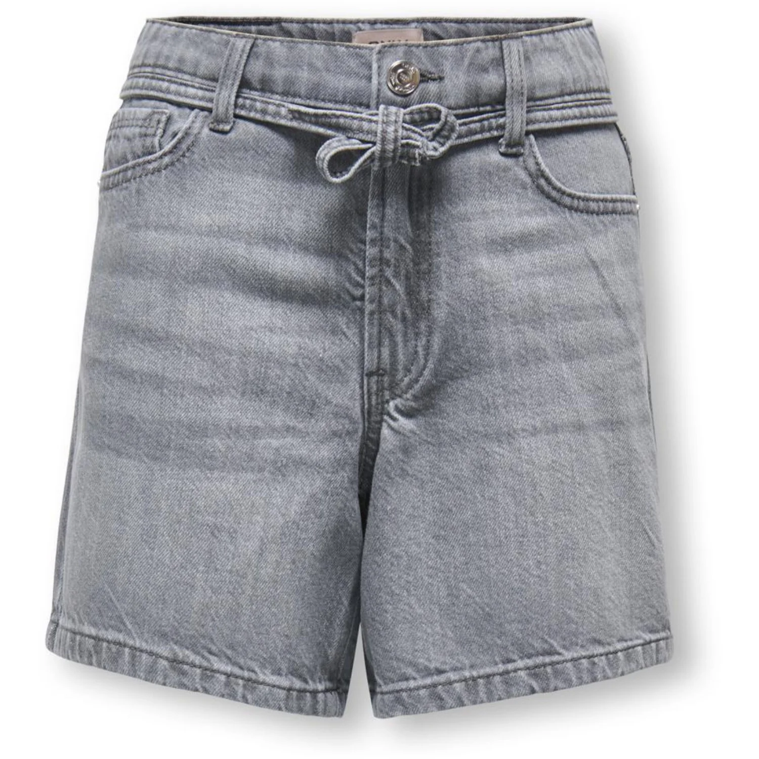 kids ONLY Medium Grey Denim Koggianna Hw Belt Shorts Pimbox Dnm Noos