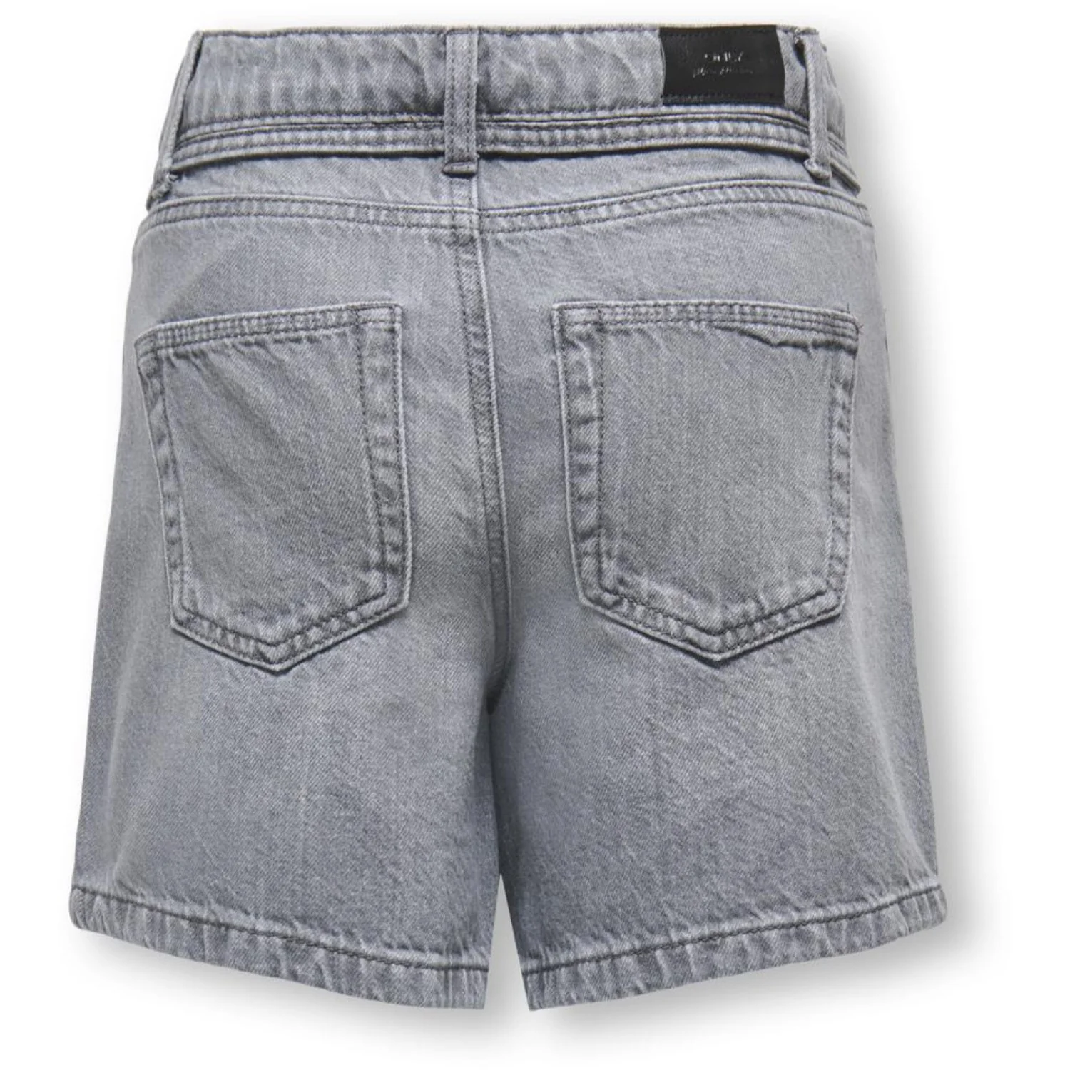 kids ONLY Medium Grey Denim Koggianna Hw Belt Shorts Pimbox Dnm Noos - Image 3