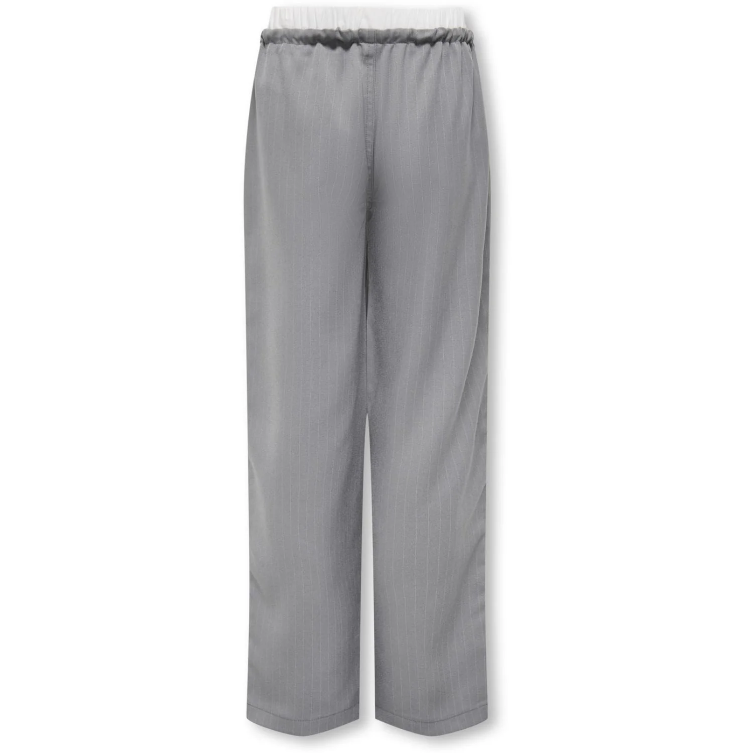 kids ONLY Medium Grey Melange Boxer White Kogmiley Life Pinstr. Boxer Str Pants Pnt - Image 3