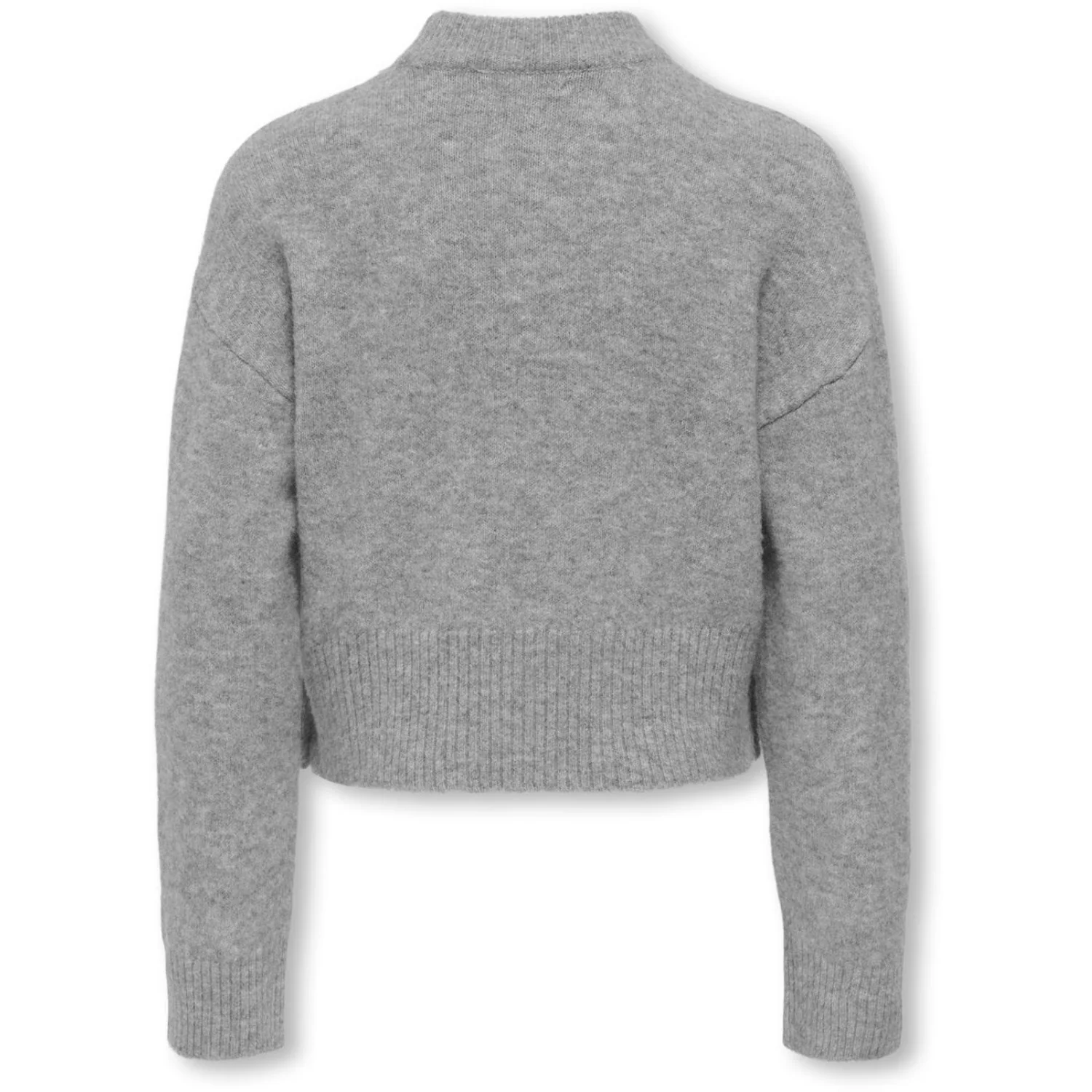 kids ONLY Medium Grey Melange Kogrene Life Ls Button O-Neck Cp Knt - Image 3